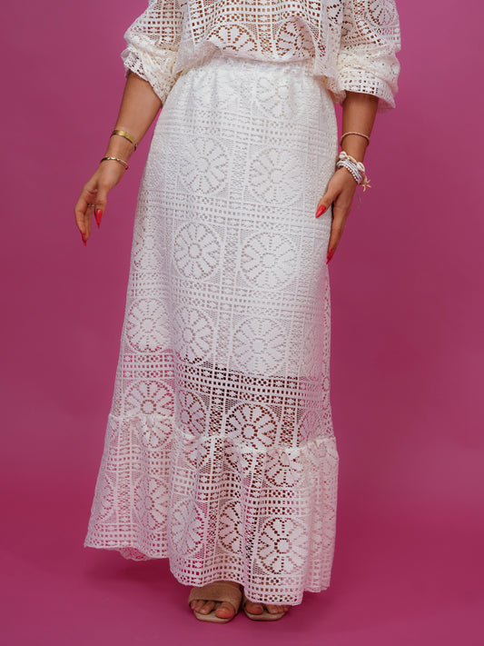 Jupe longue en crochet - 1692
