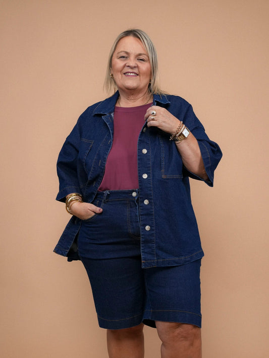 Veste boxy en denim - 1684
