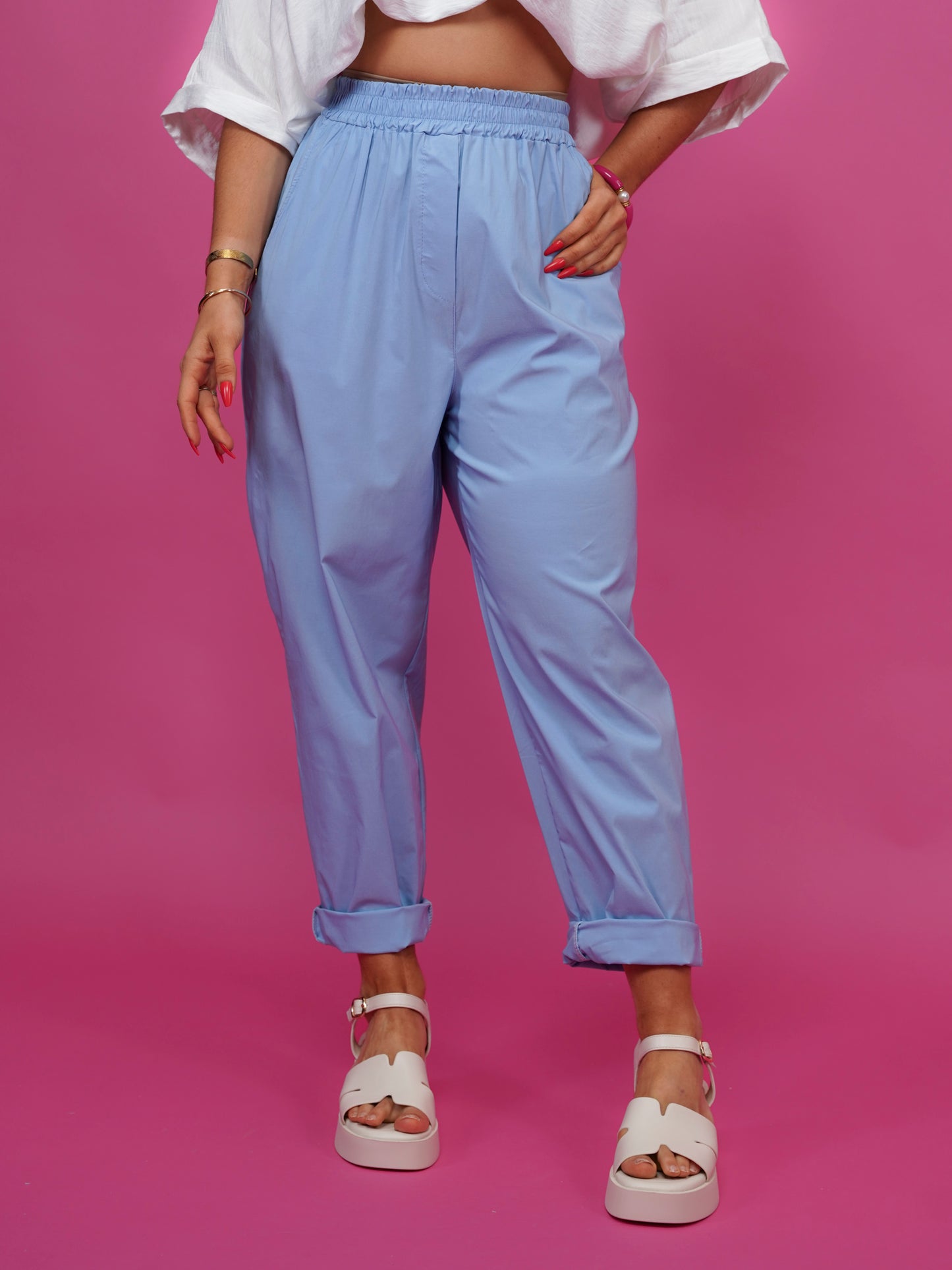 Pantalon extensible Nomad bleu clair - 1671