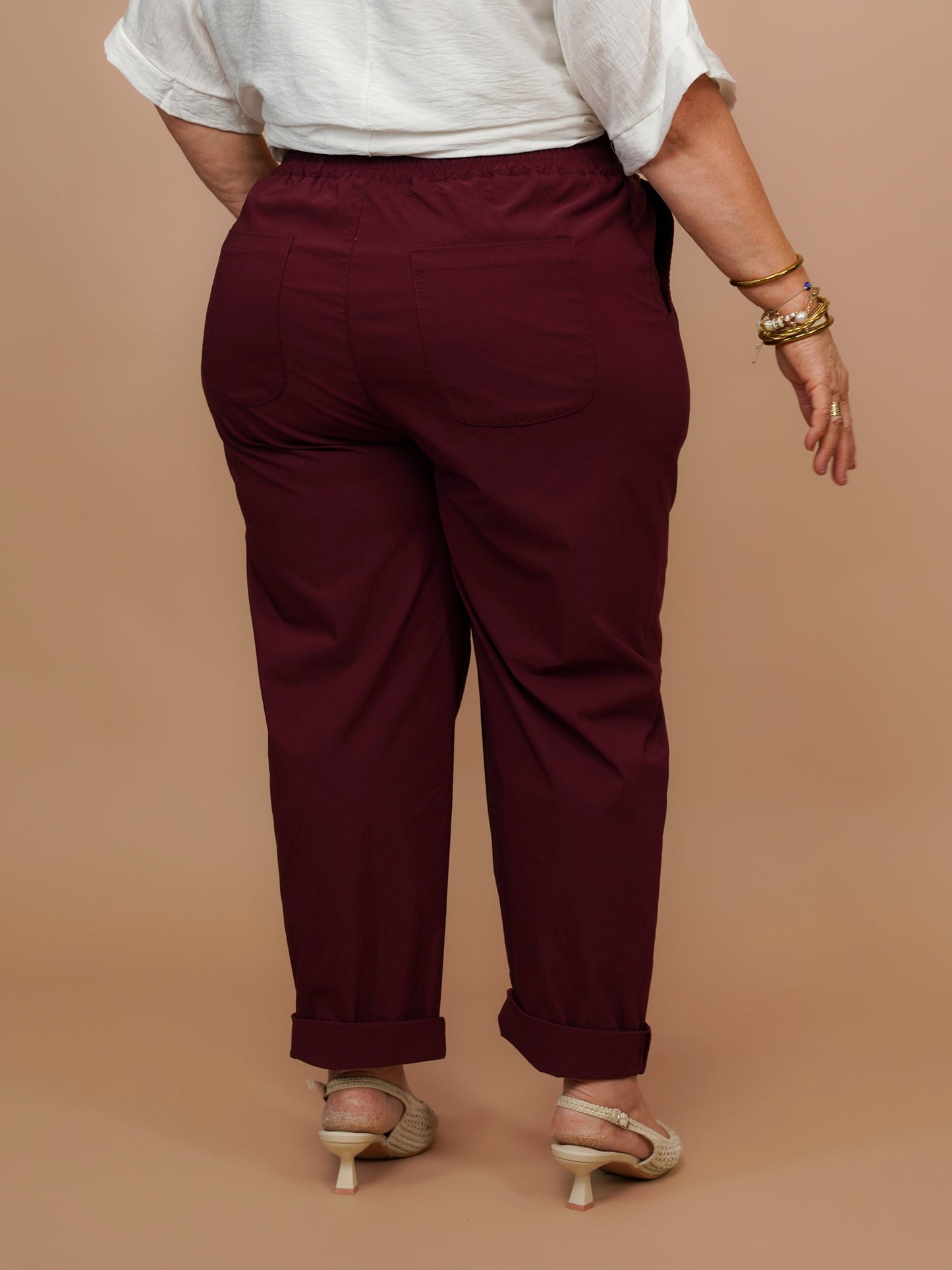Pantalon extensible Nomad bordeaux - 1671