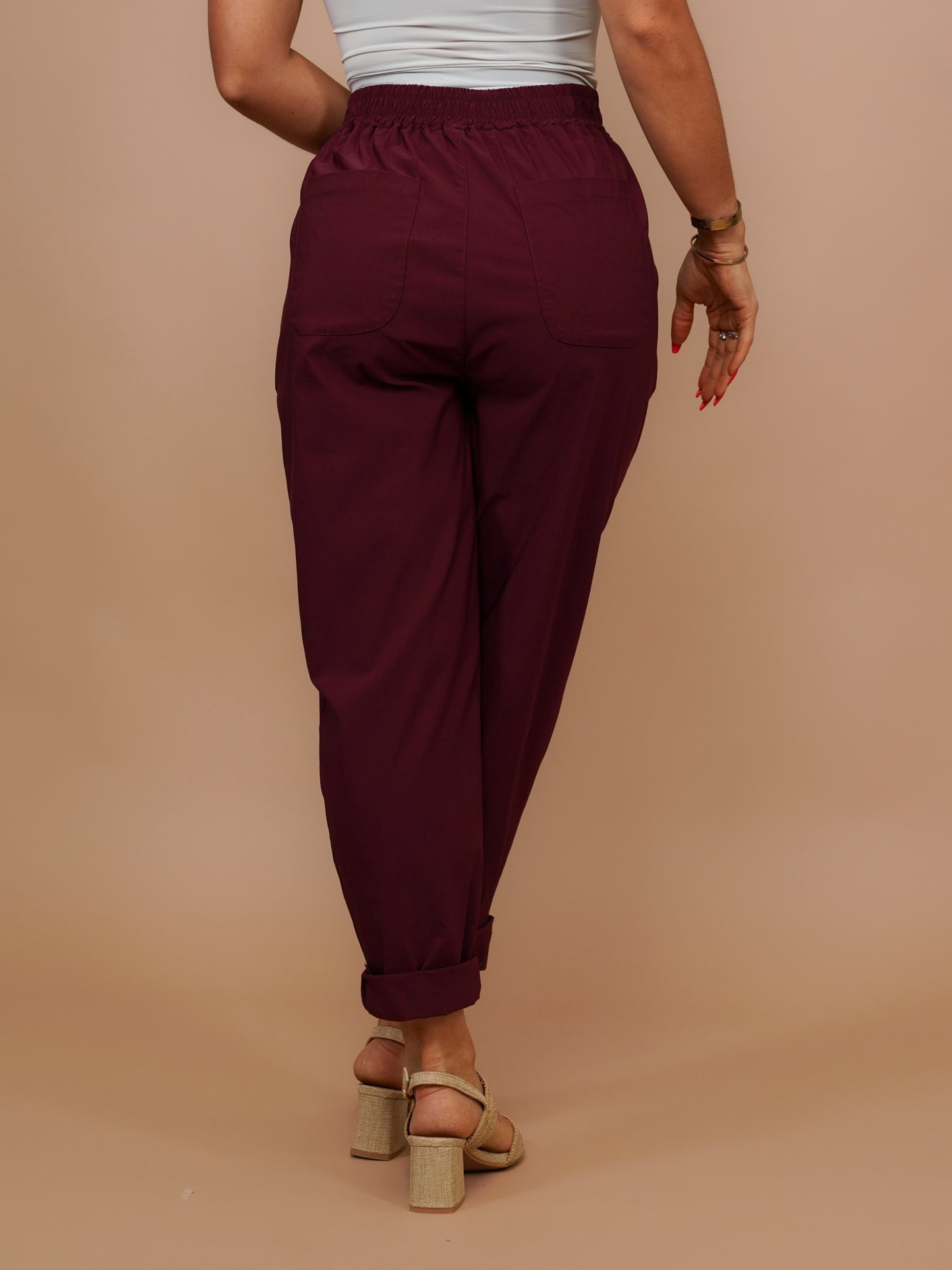 Pantalon extensible Nomad bordeaux - 1671