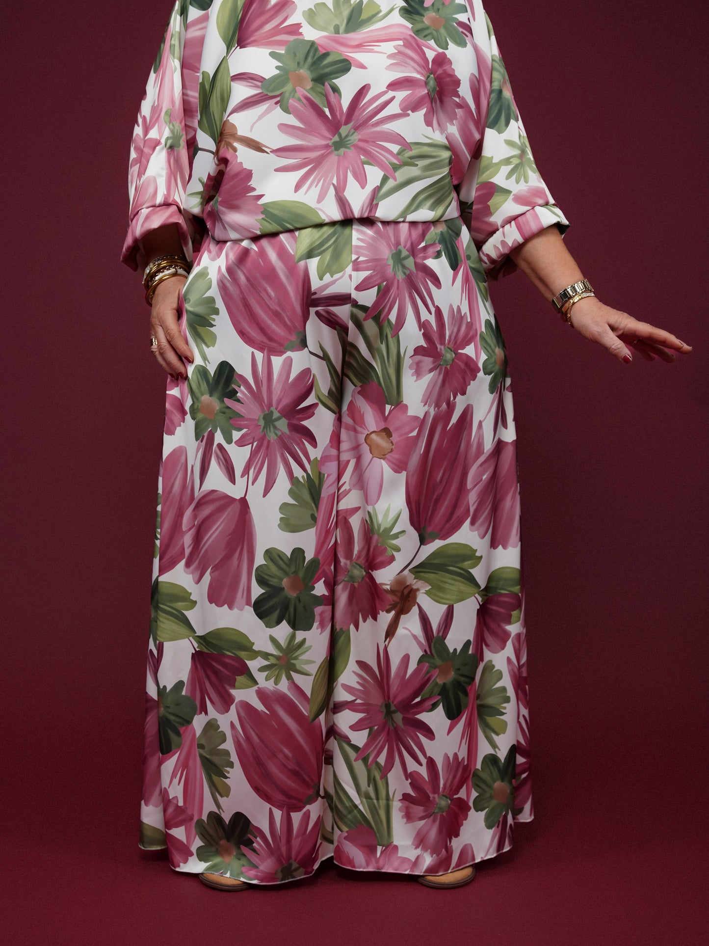 Pantalon imprimé fleuri - 1508