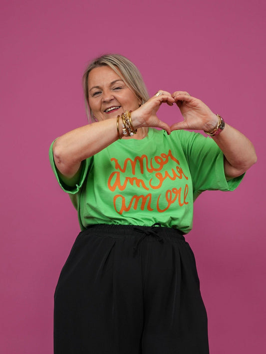 T-shirt amour vert - 1525