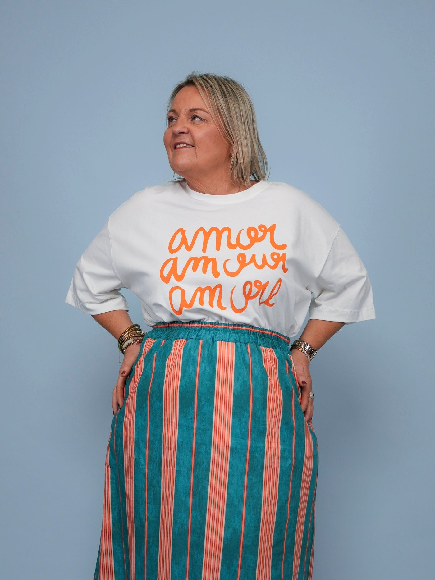 T-shirt amour ecru - 1525