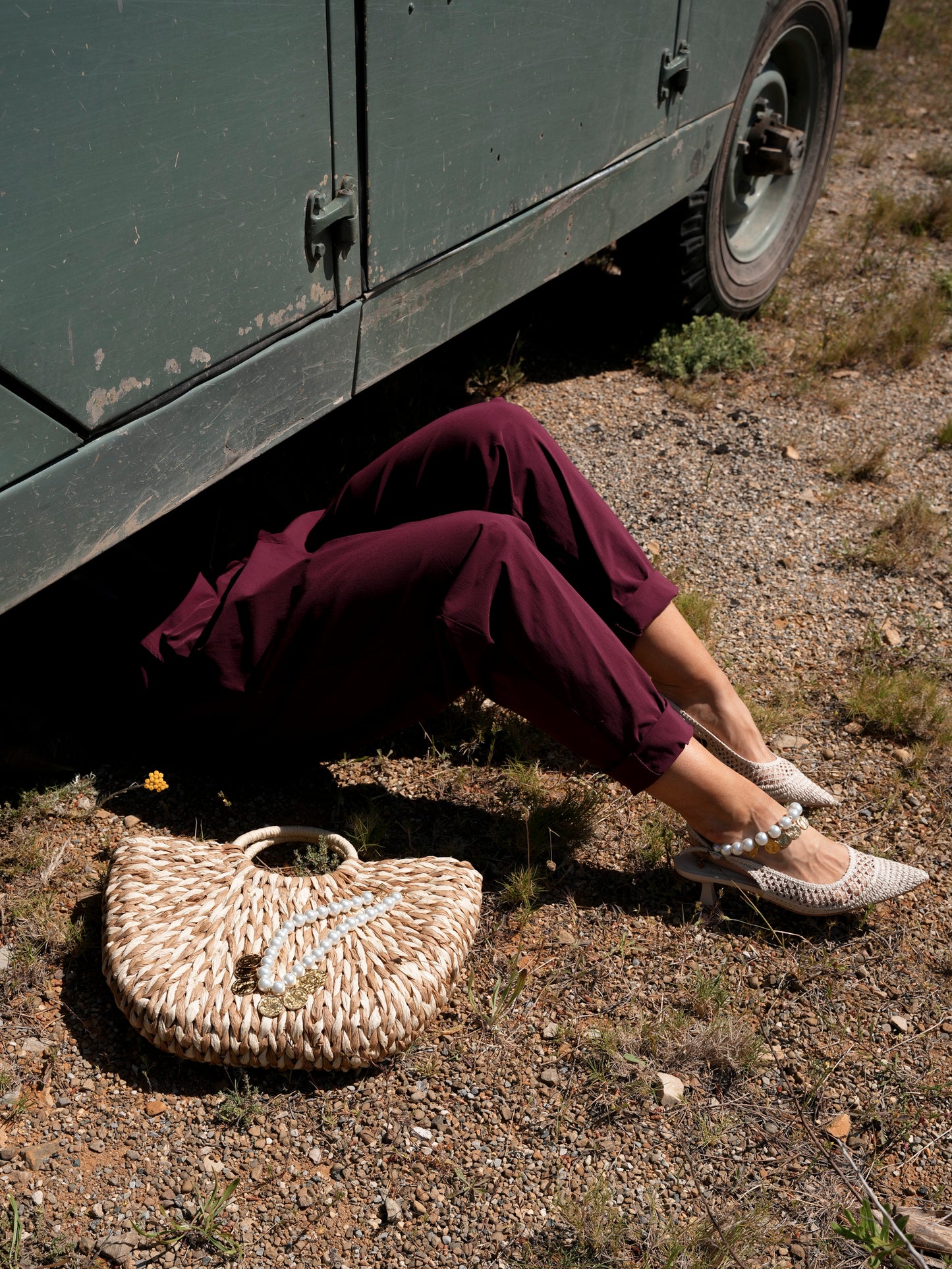Pantalon extensible Nomad bordeaux - 1671