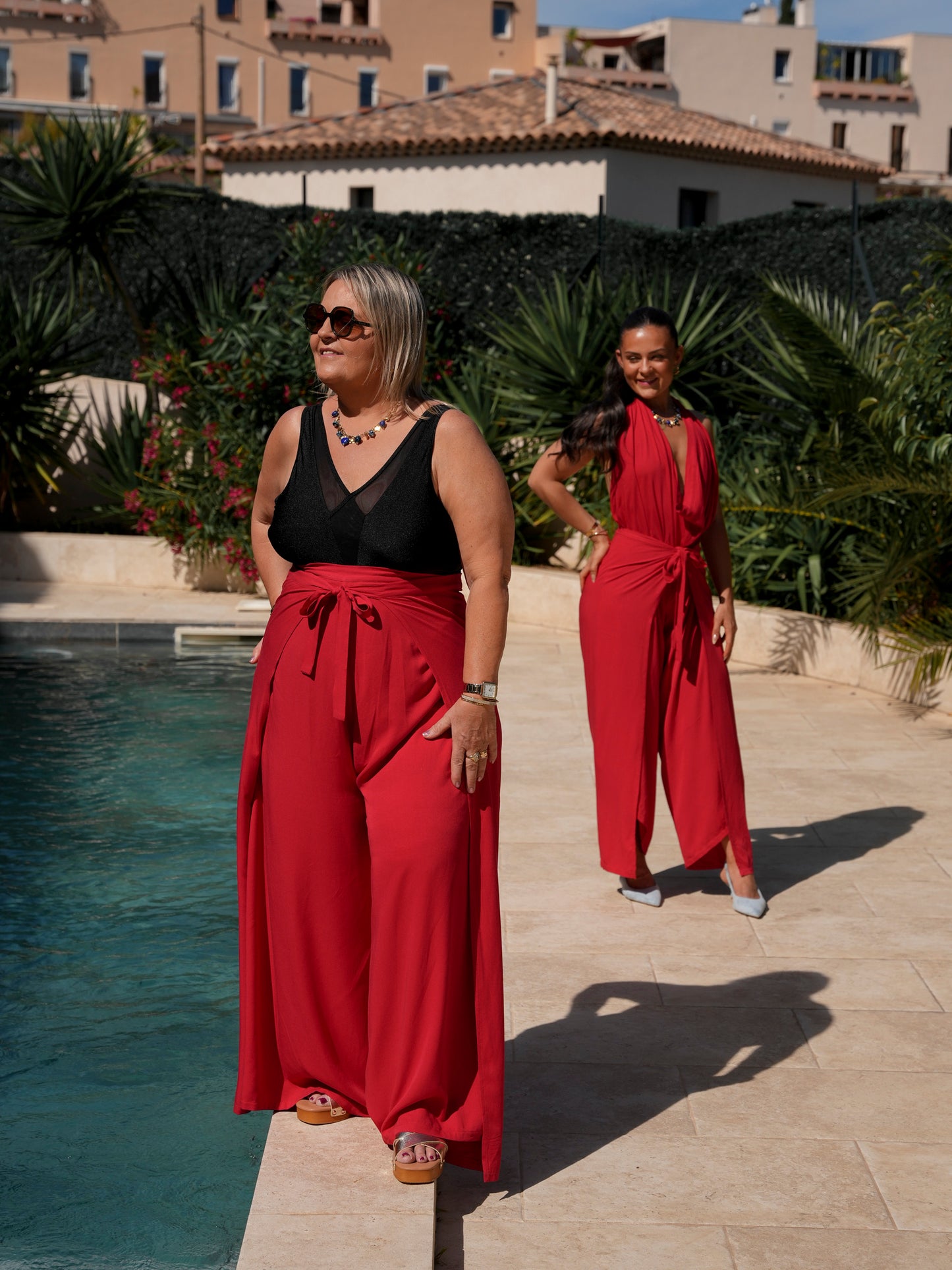 Pantalon multiposition rouge