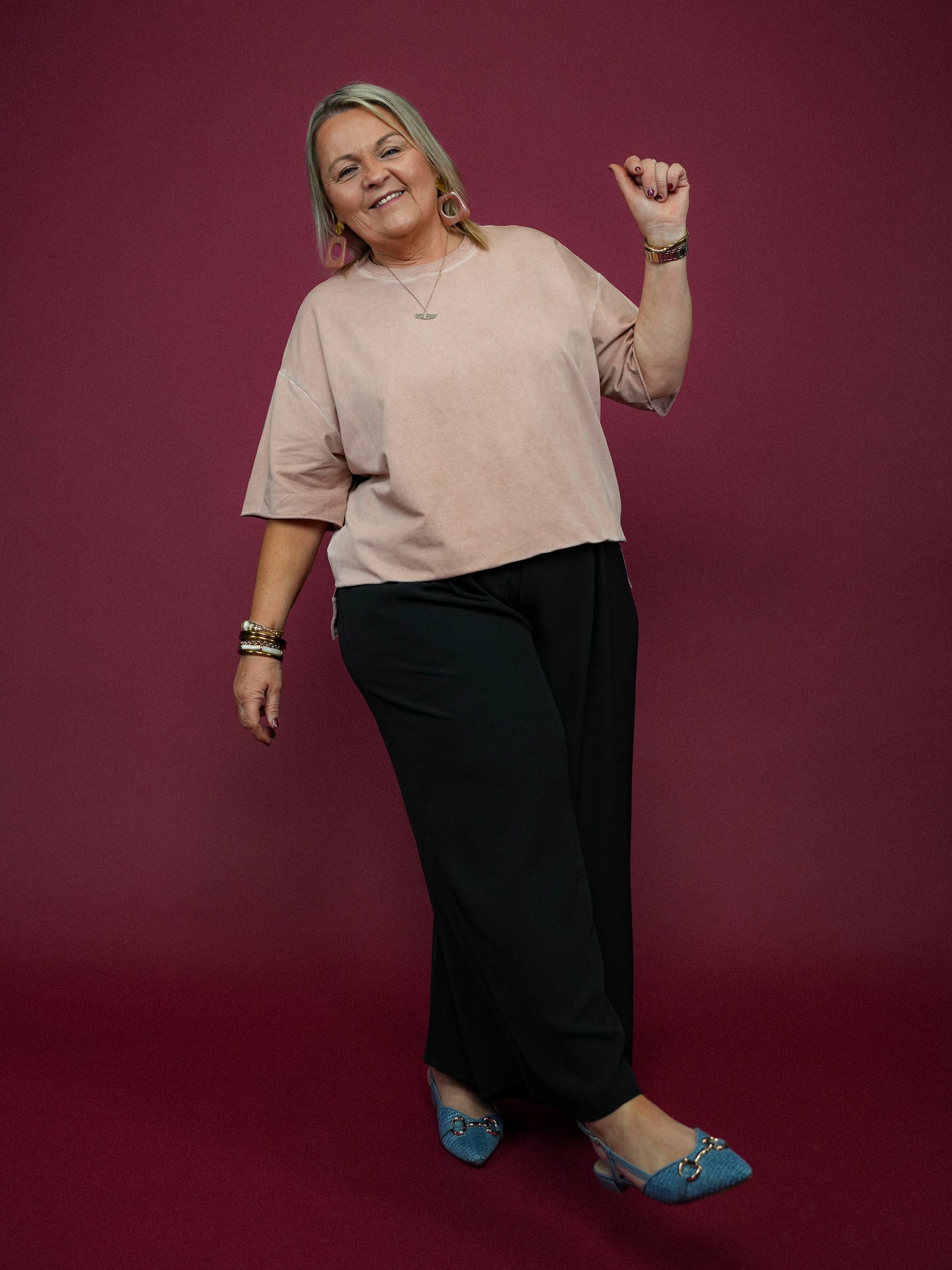 Pantalon large noir - 1610