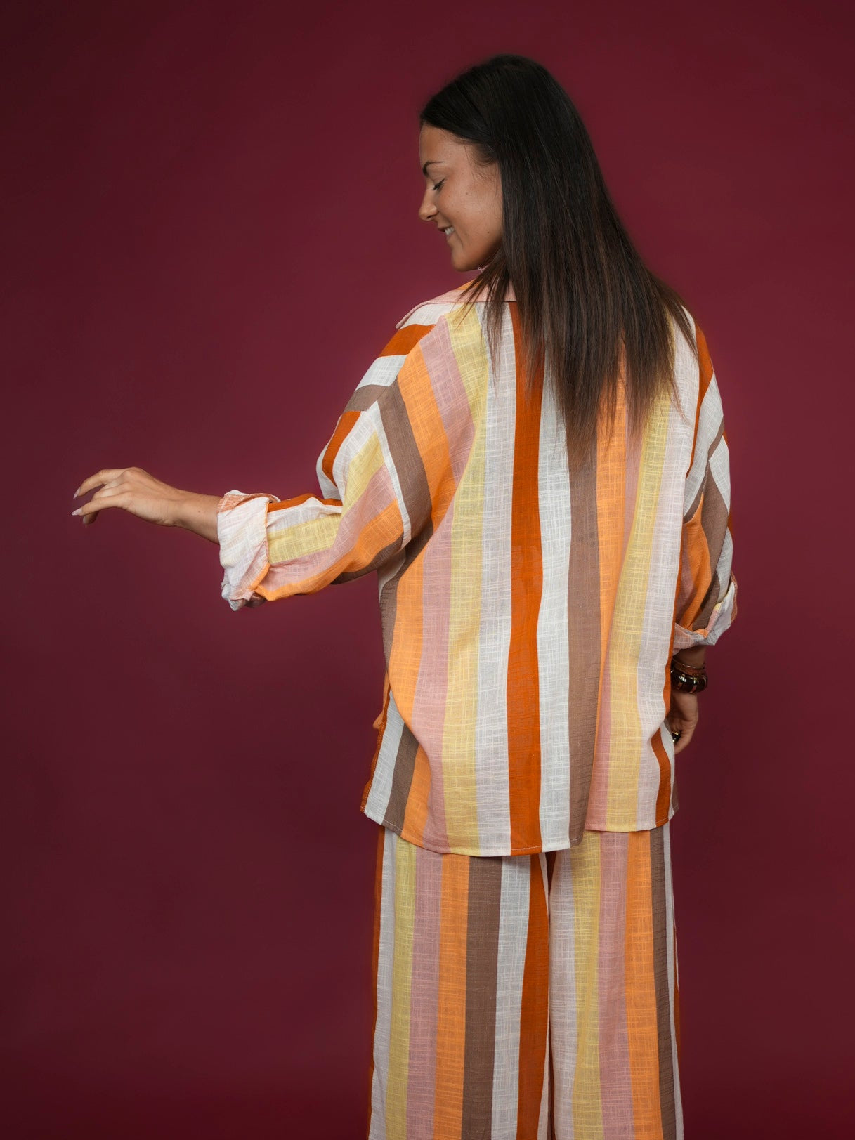 Chemise à rayures colorées