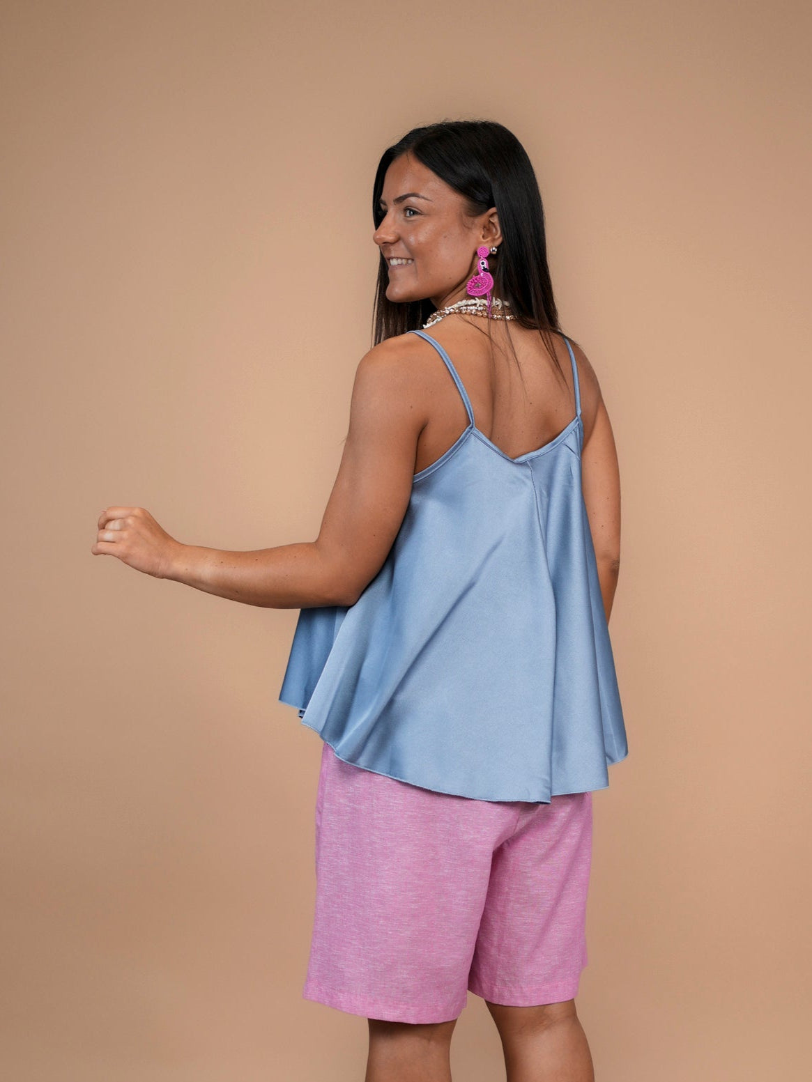 Top à bretelles bleu jean - 1836