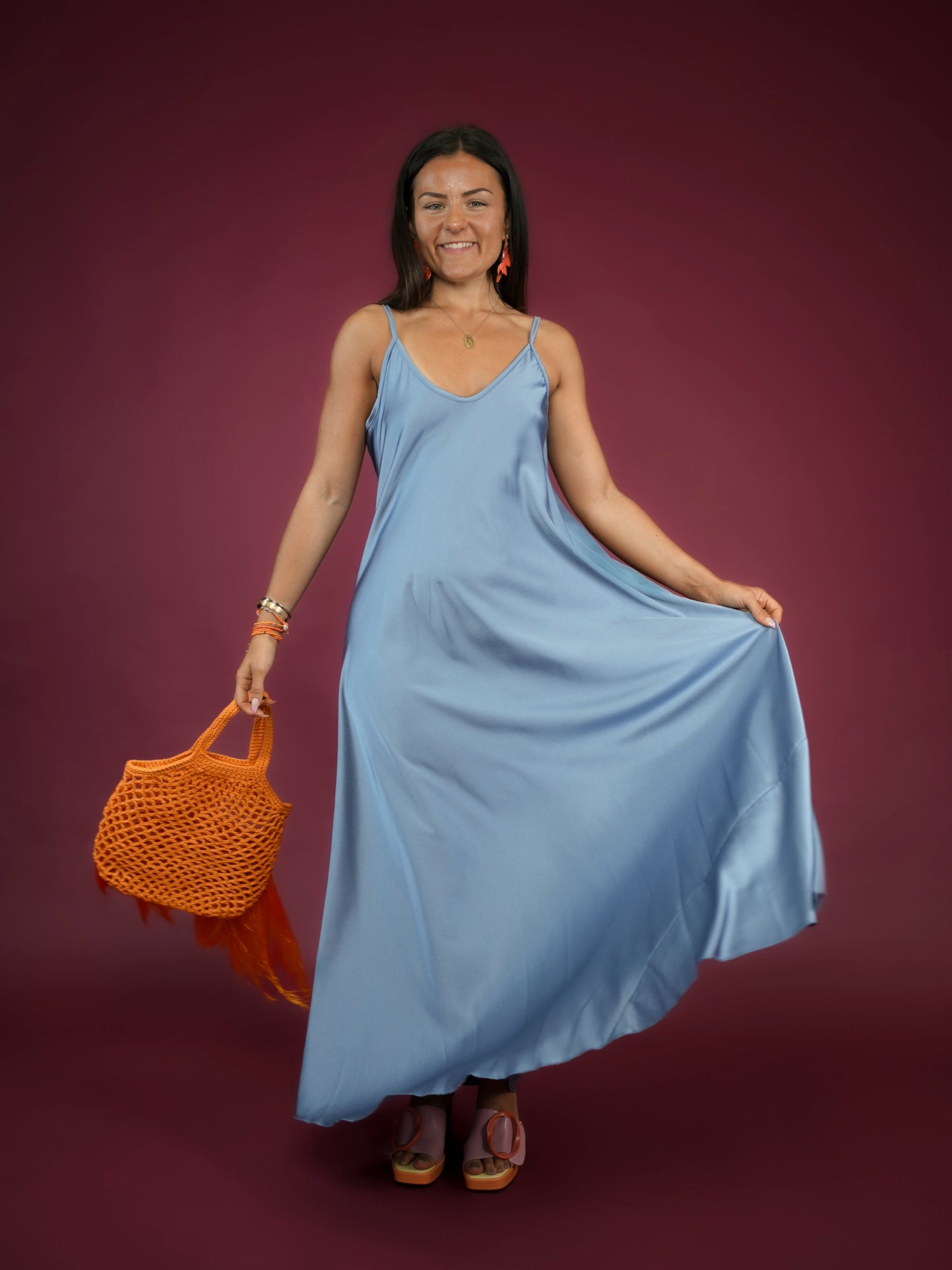 Robe à bretelles bleu jean - 1835