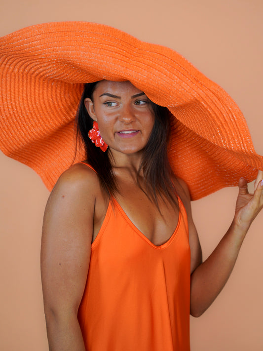 Chapeau capeline orange - 1863