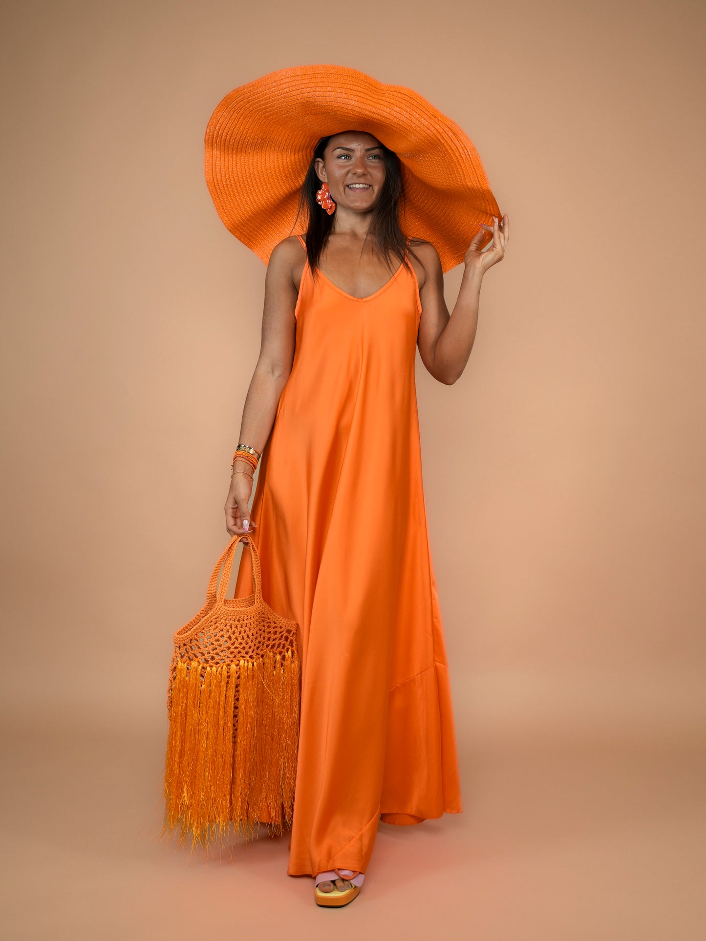 Robe à bretelles orange - 1835
