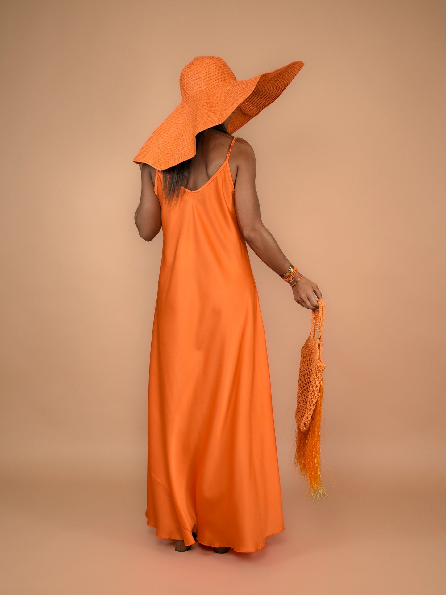 Robe à bretelles orange - 1835