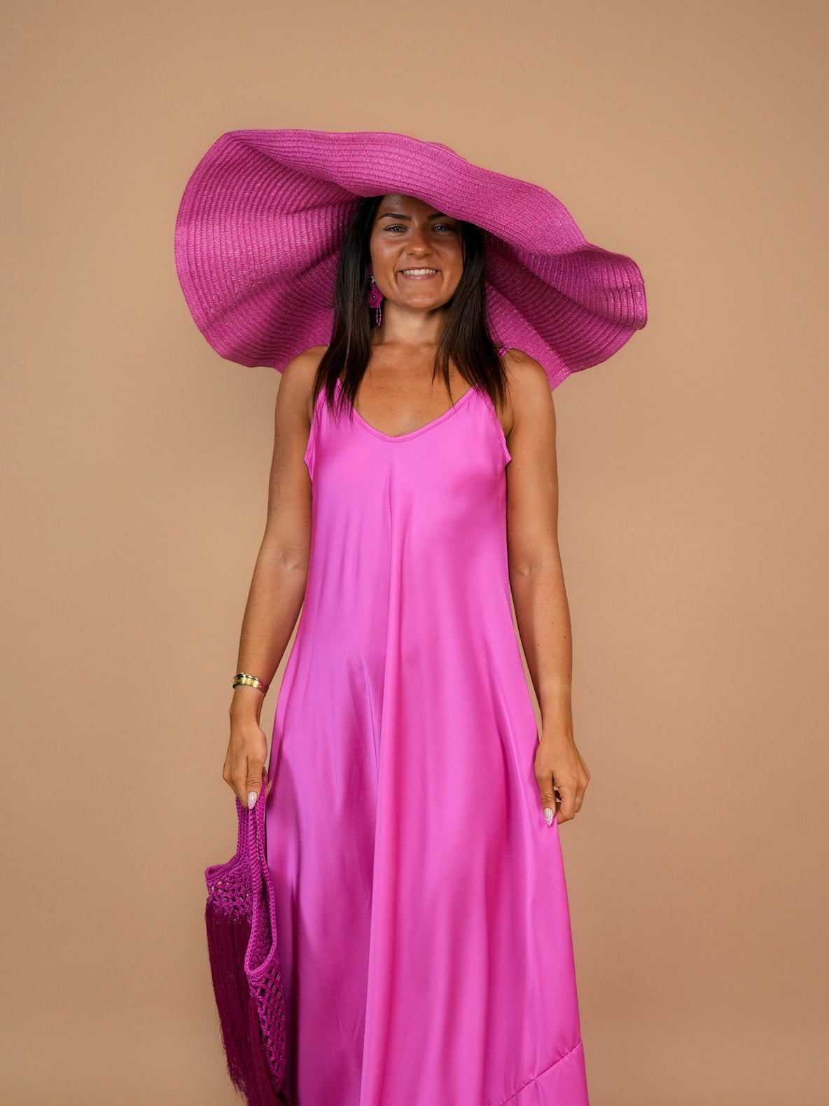 Chapeau capeline fuchsia - 1863