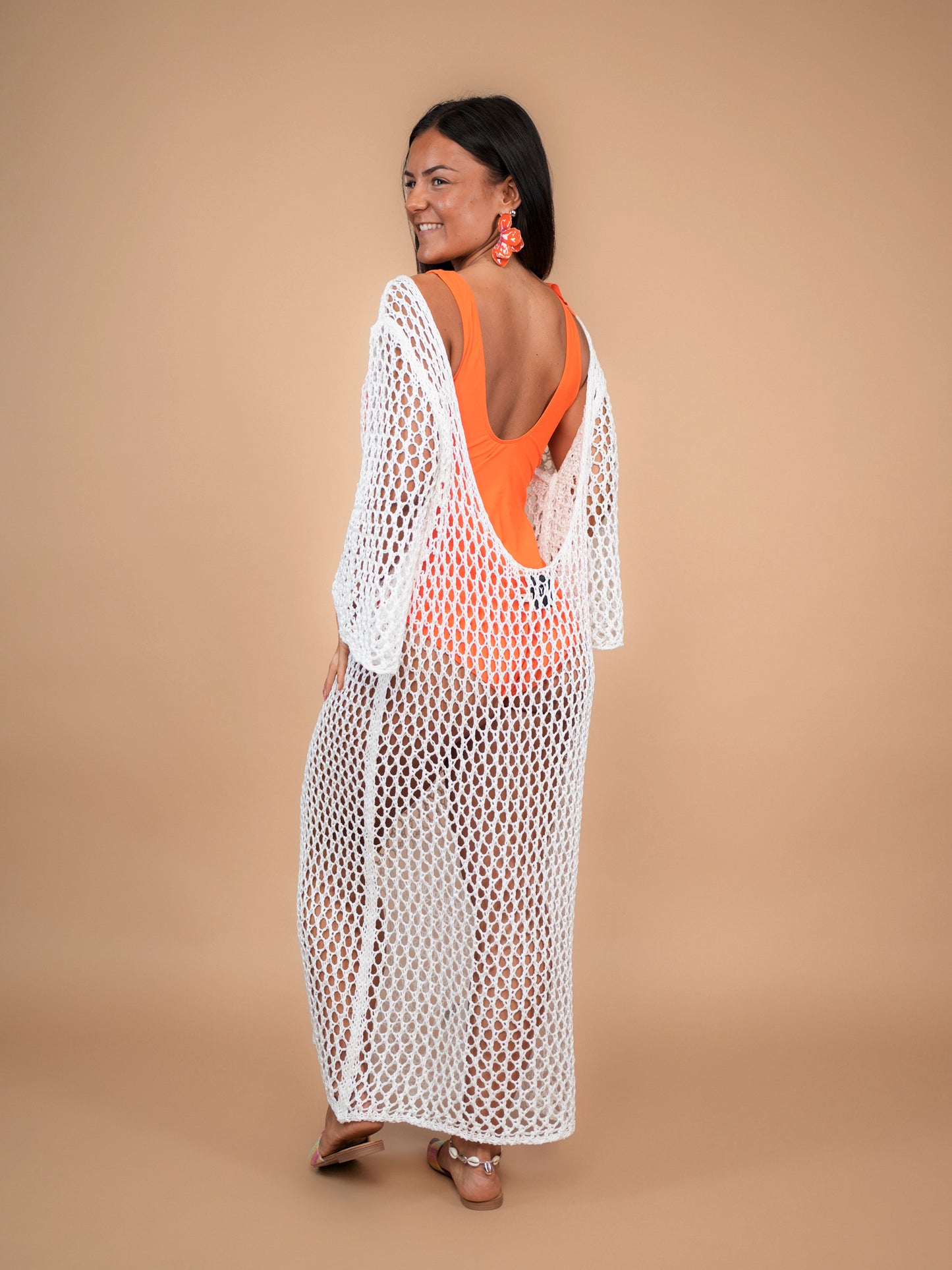 Robe en crochet blanc cassé - 1788