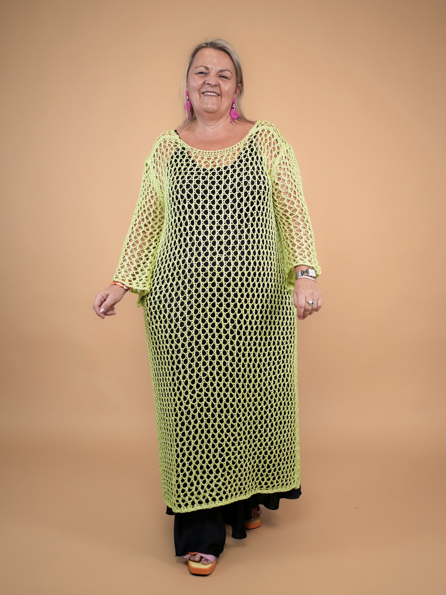 Robe en crochet vert pastel - 1788