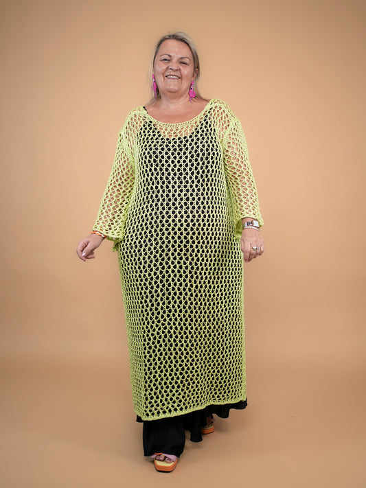 Robe en crochet vert pastel - 1788