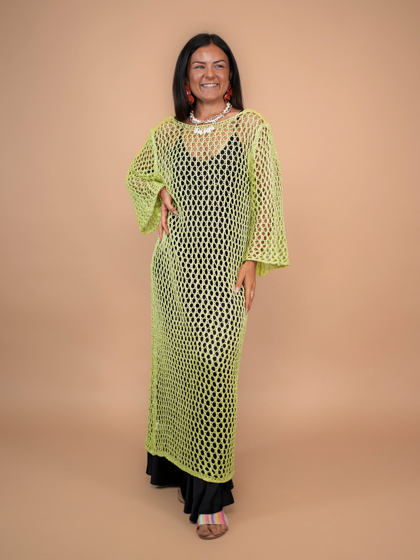 Robe en crochet vert pastel - 1788