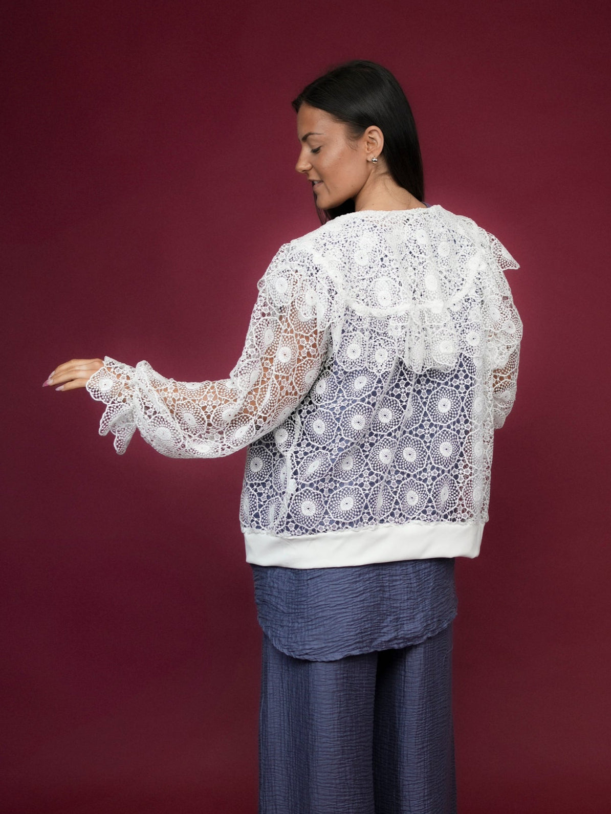 Veste en broderie anglaise