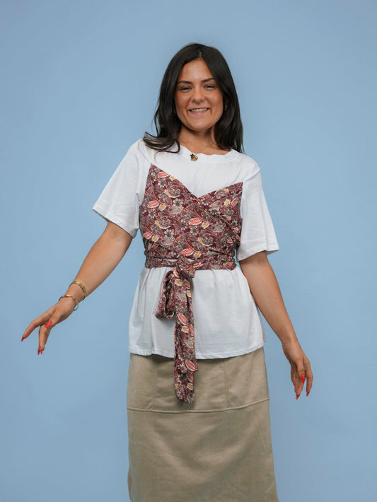 T shirt détail foulard - 1580