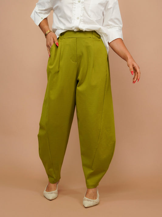 Pantalon japonais vert anis - 1611