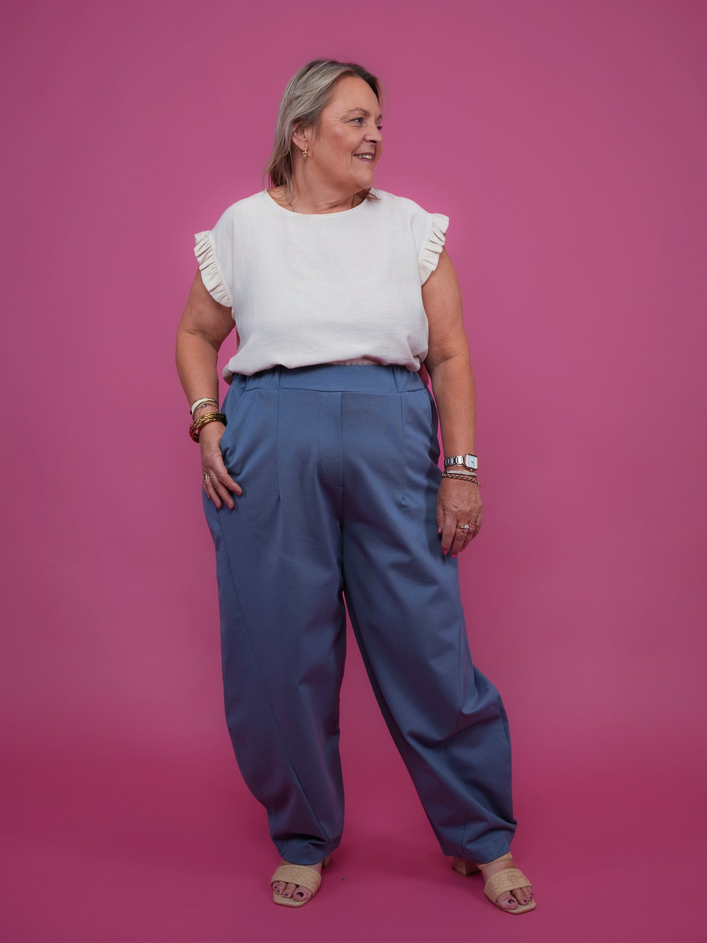 Pantalon japonais bleu jean