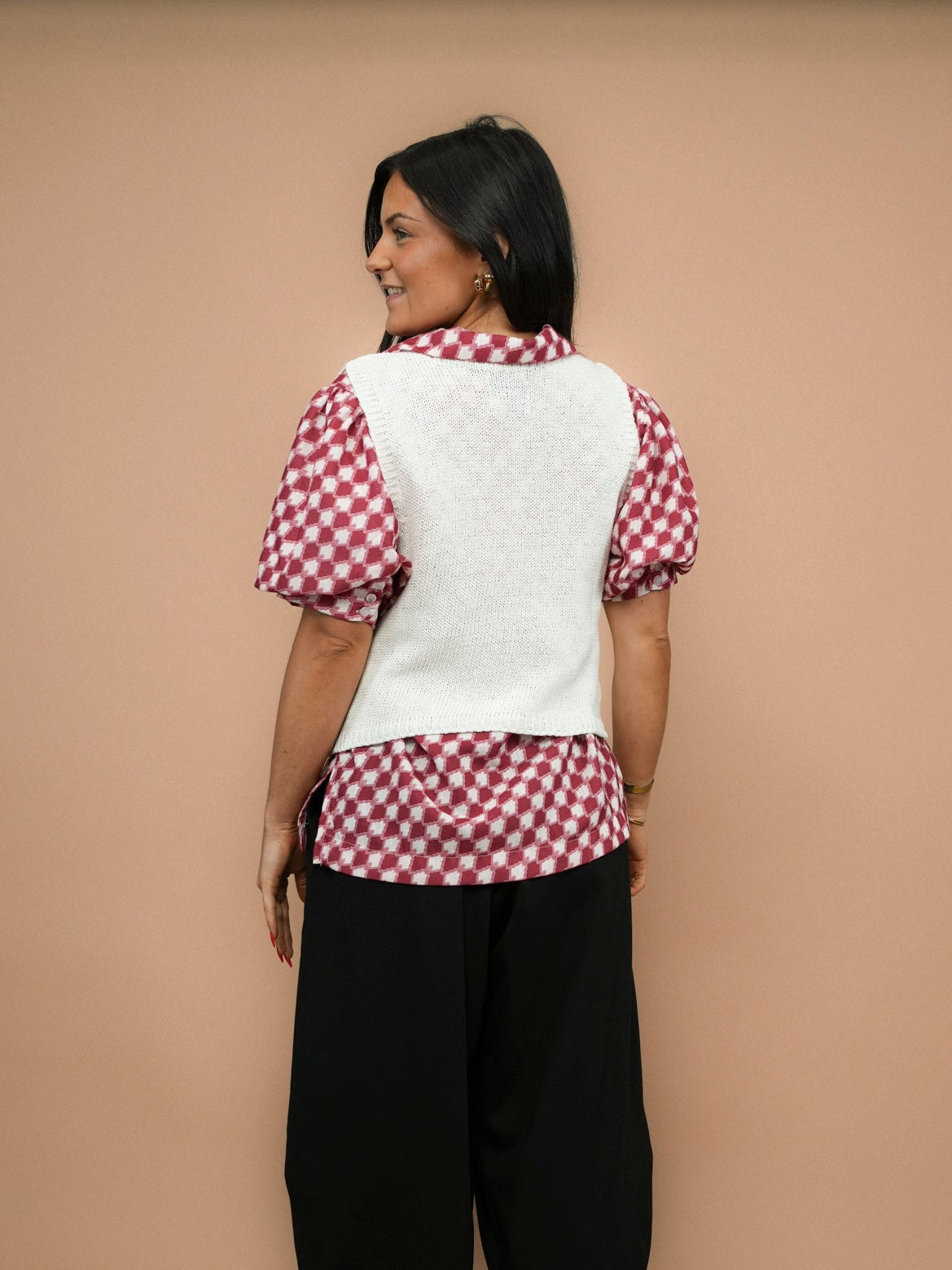 Gilet à nouettes blanc - 1484