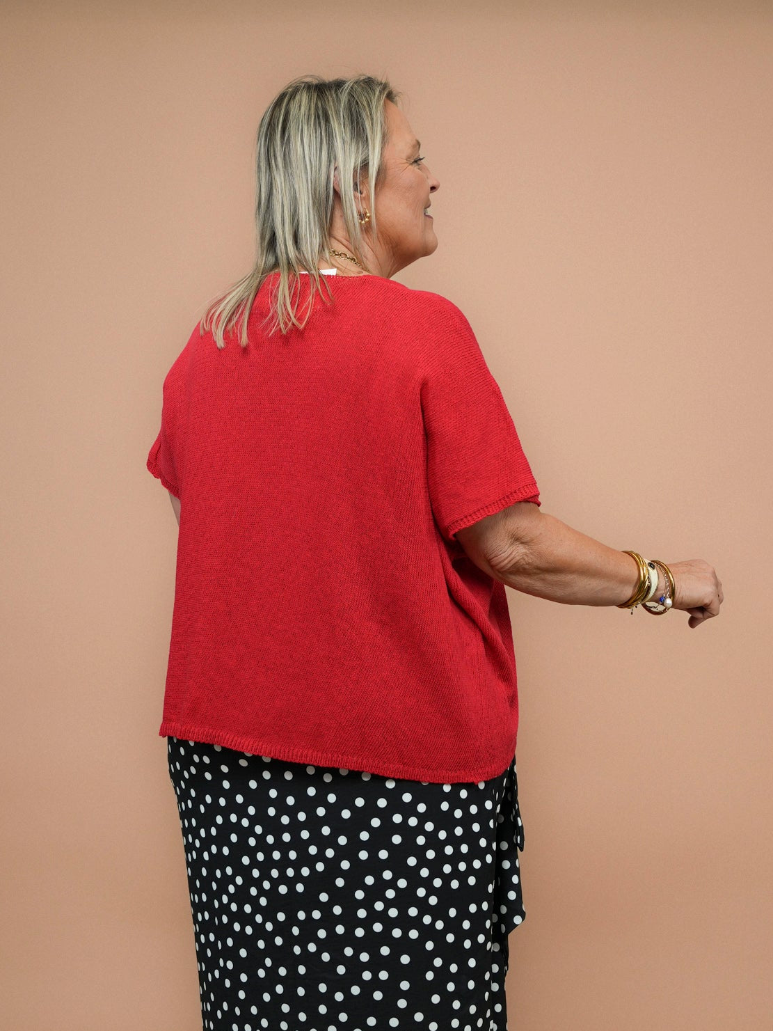 T-shirt maille rouge