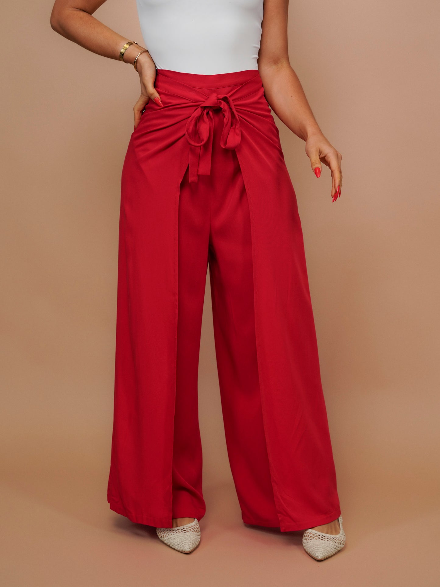 Pantalon multiposition rouge