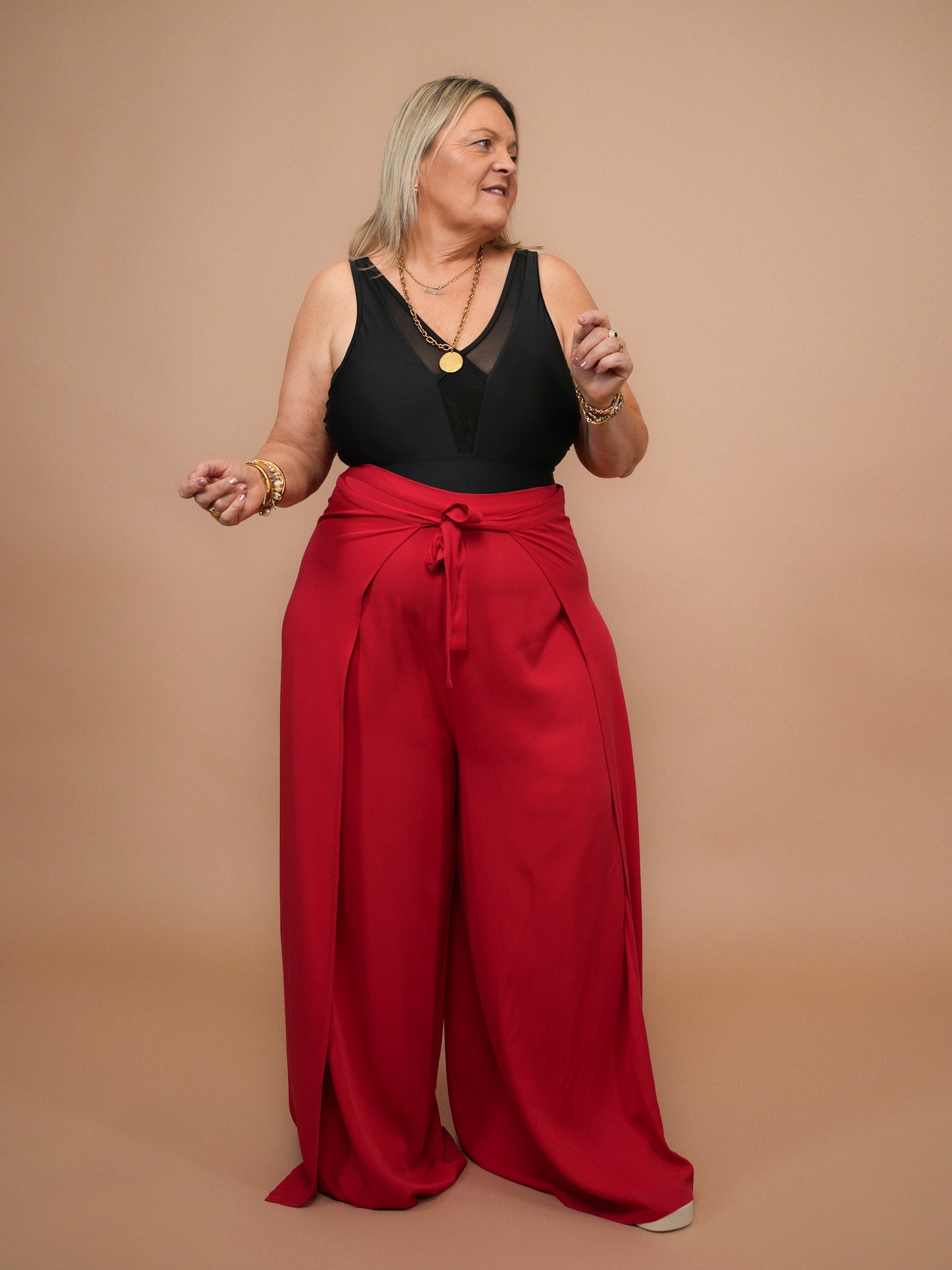 Pantalon multiposition rouge