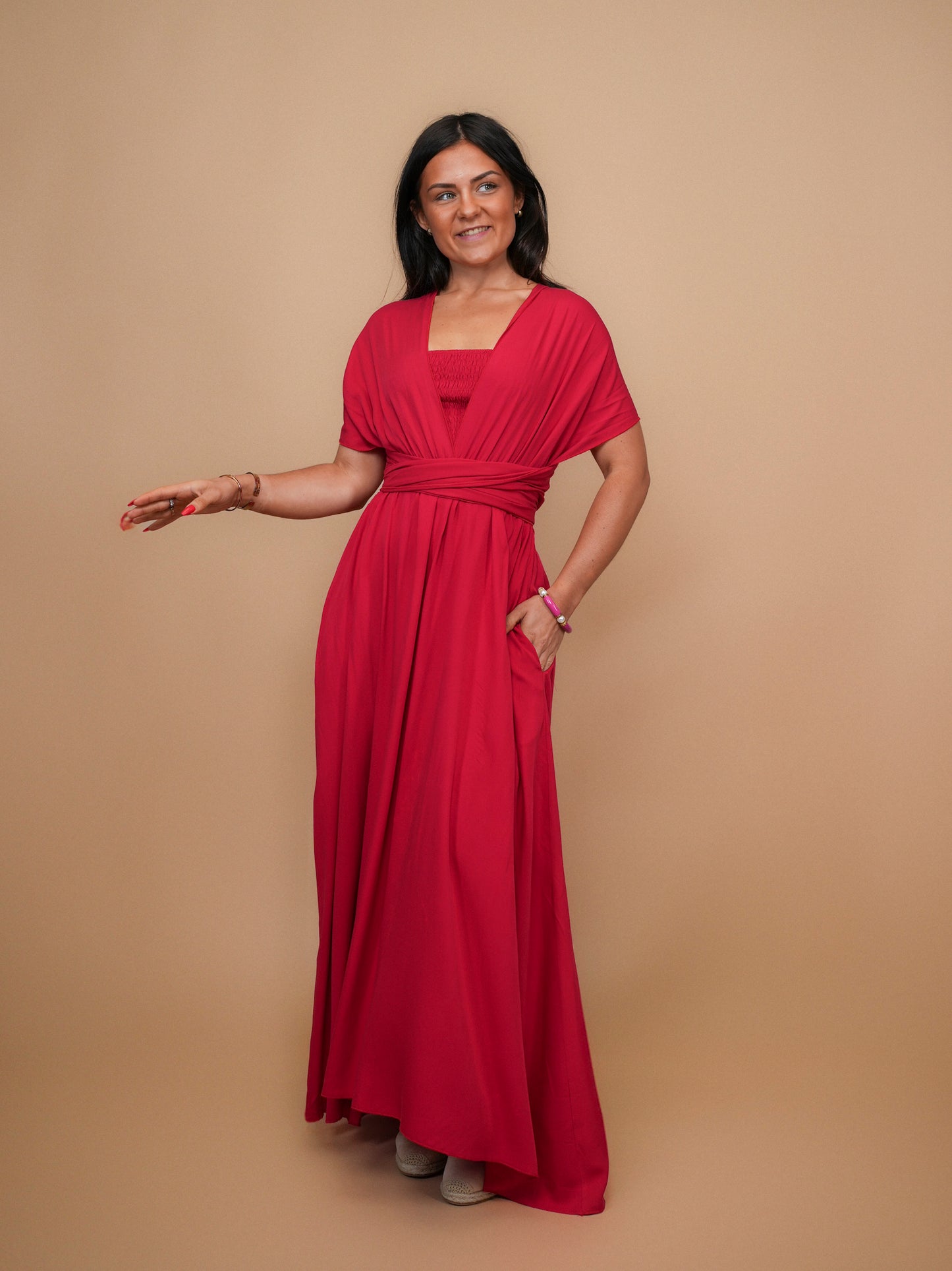 Robe modulable rouge