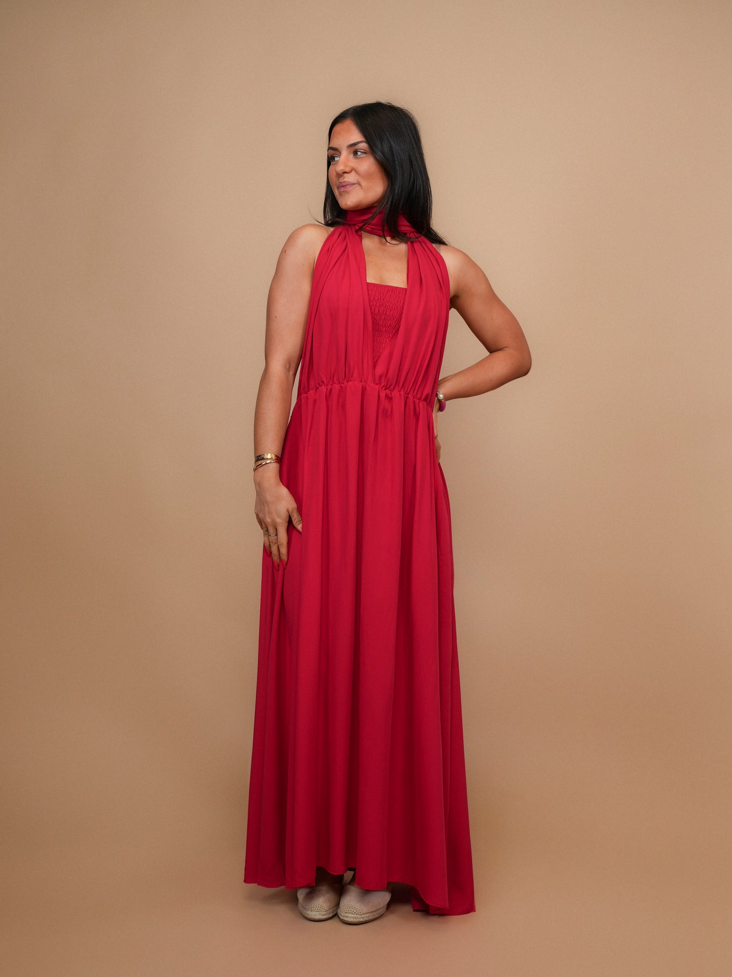 Robe modulable rouge