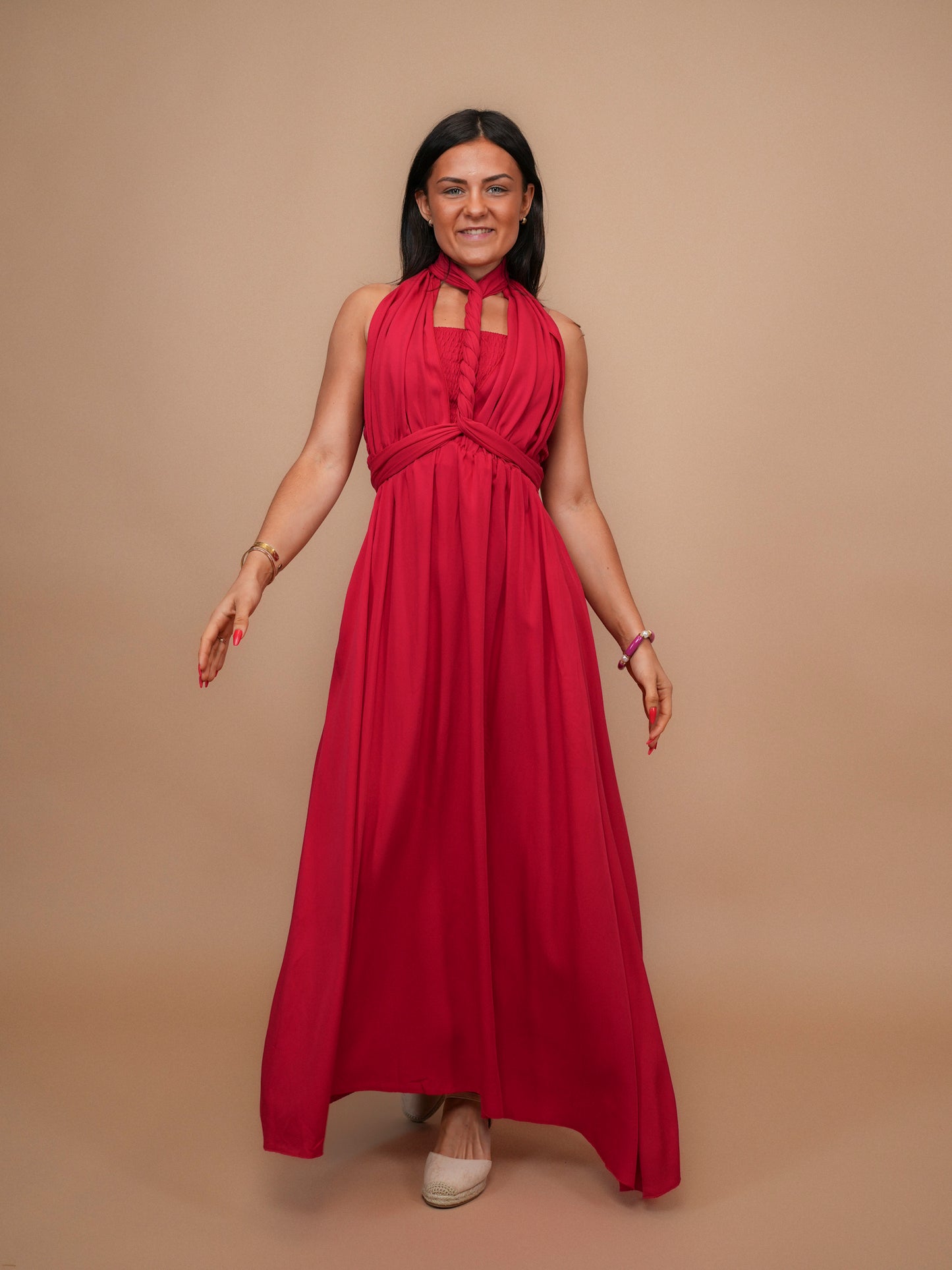 Robe modulable rouge