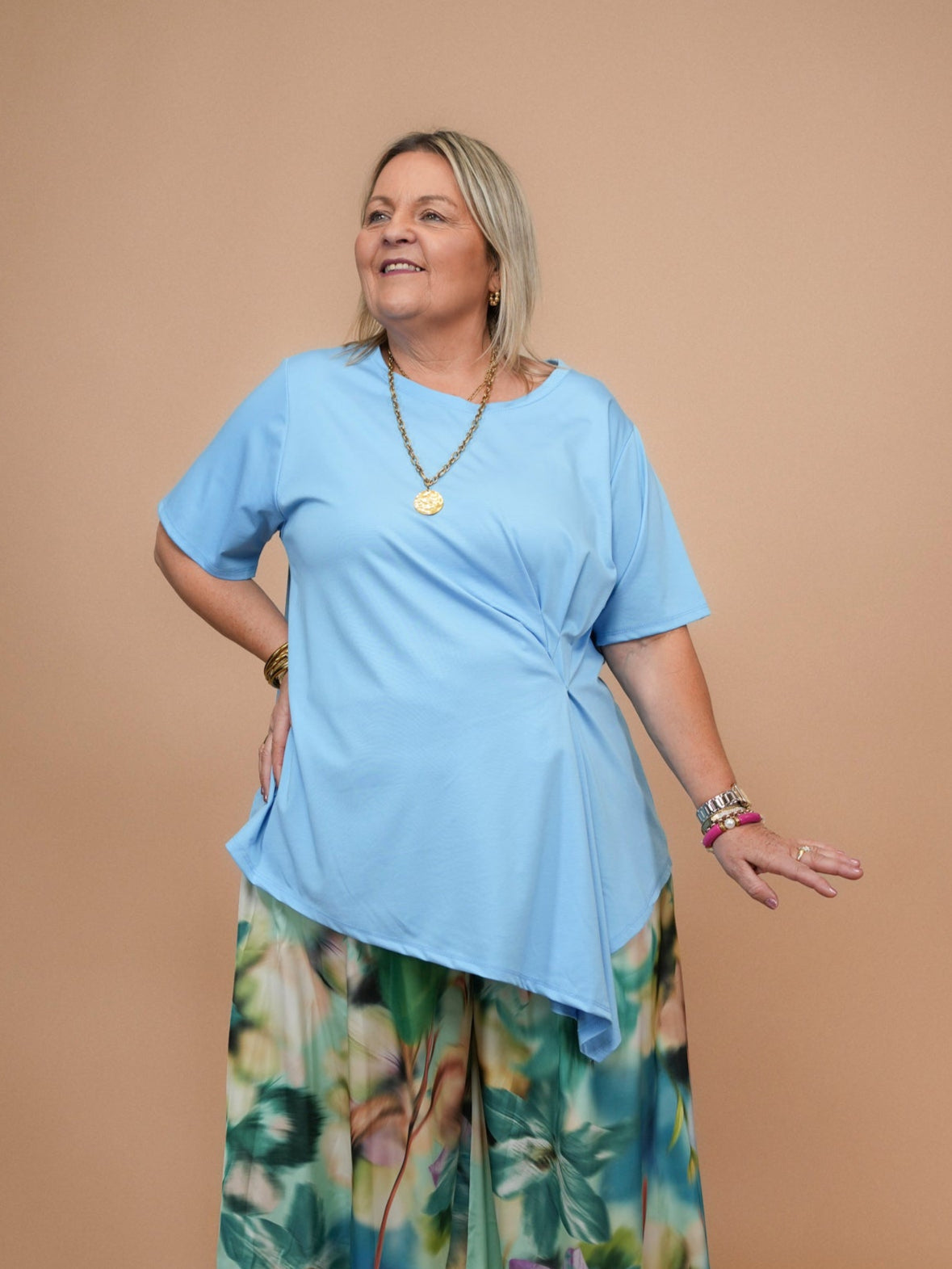 T shirt drapé asymétrique
