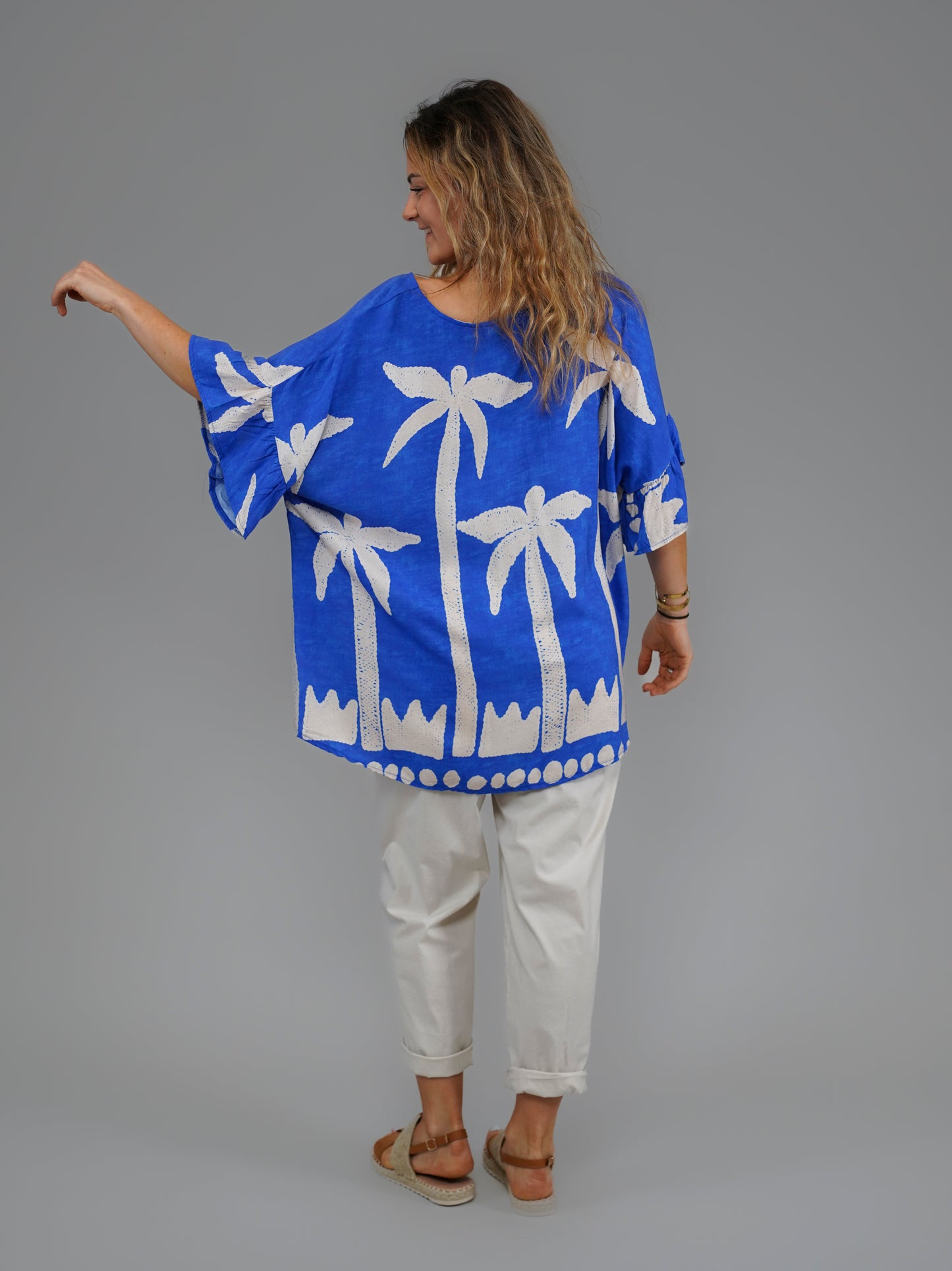T-shirt palmier bleu - 1046