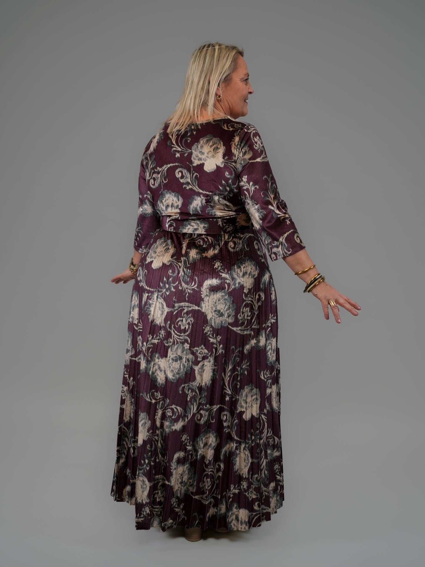 Robe velours fleuri - 1365