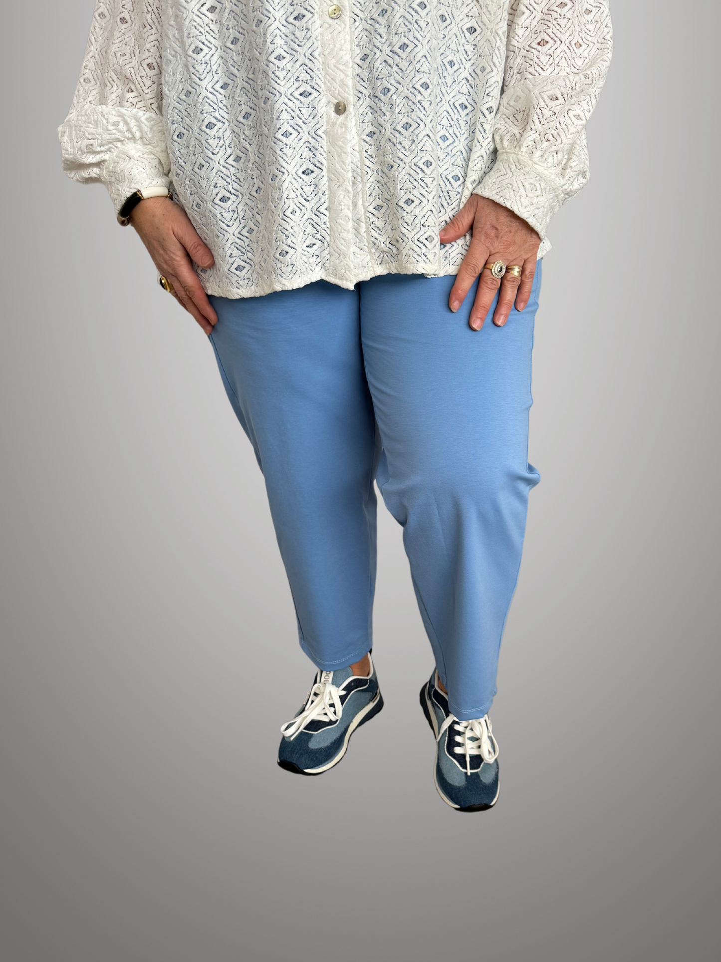 Pantalon bleu taille élastique - 1950