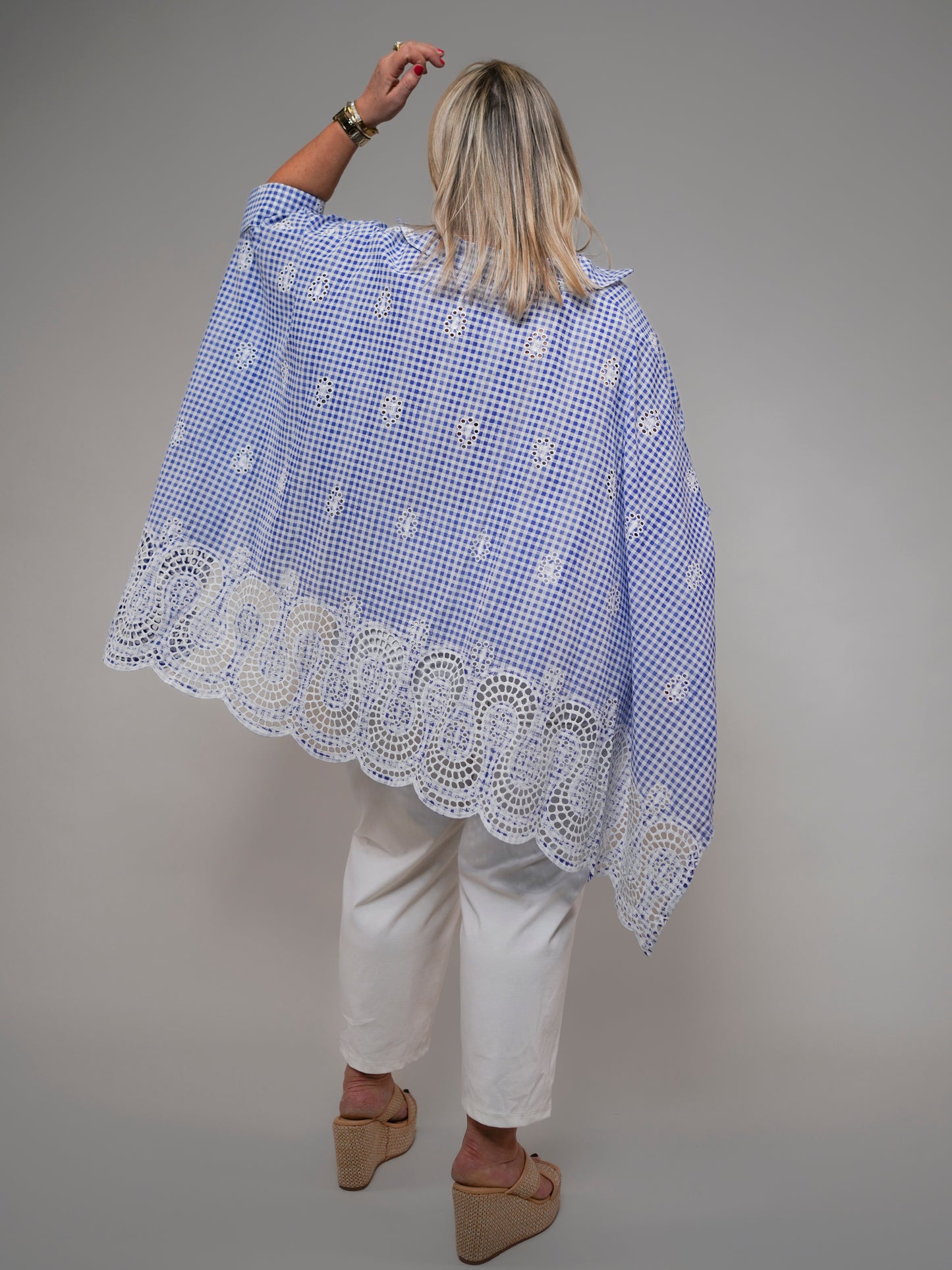 Chemise oversize vichy bleu - 1956