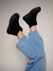 Bottines noires zippées