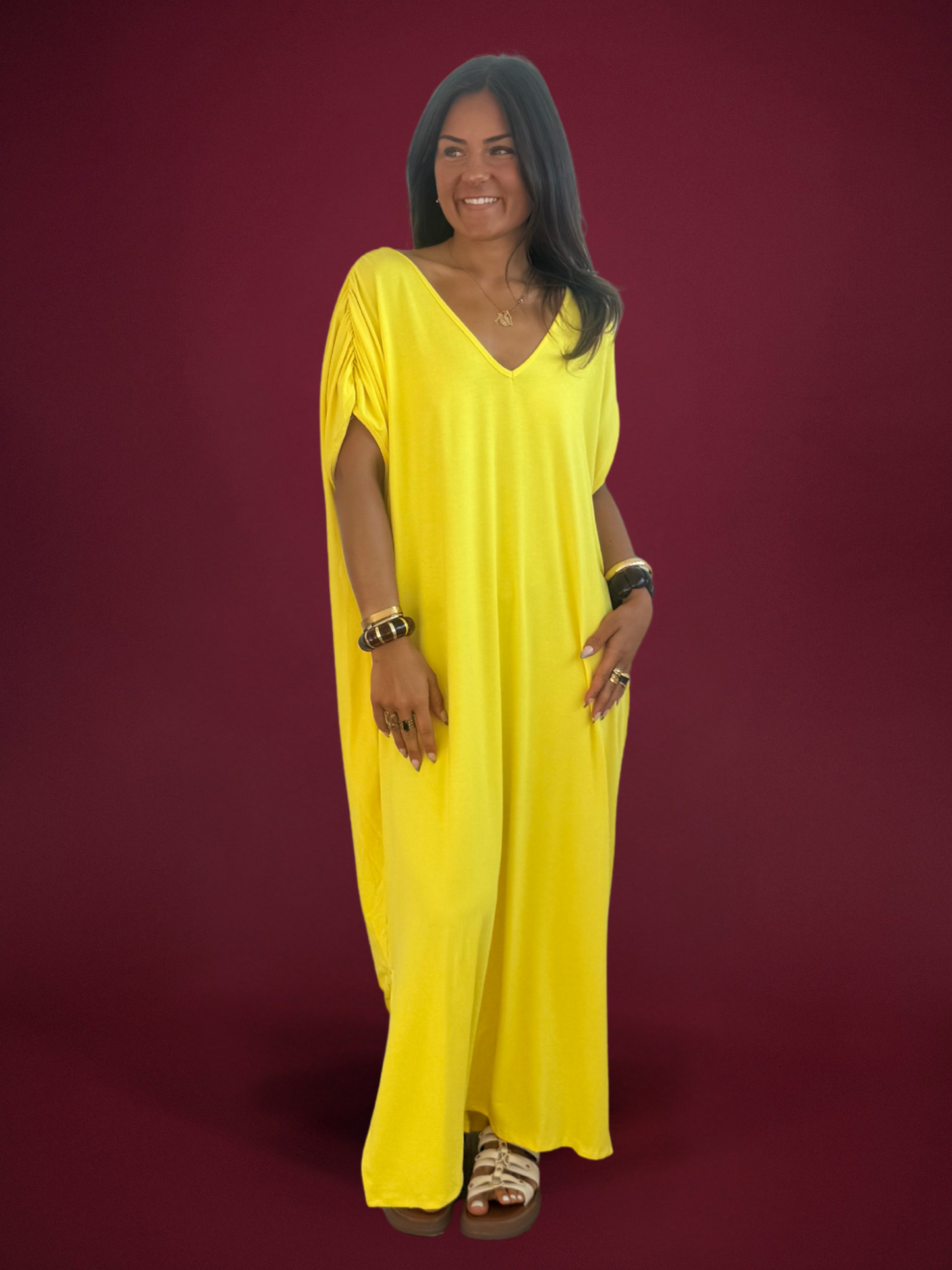 Robe t-shirt jaune - 1781