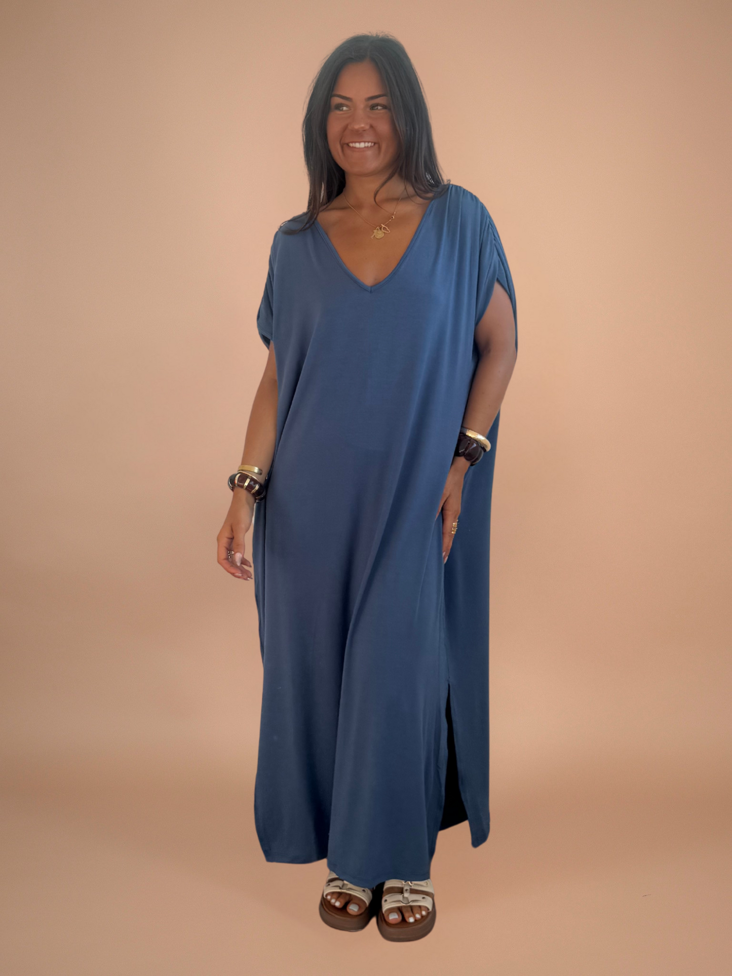 Robe t-shirt bleue - 1781