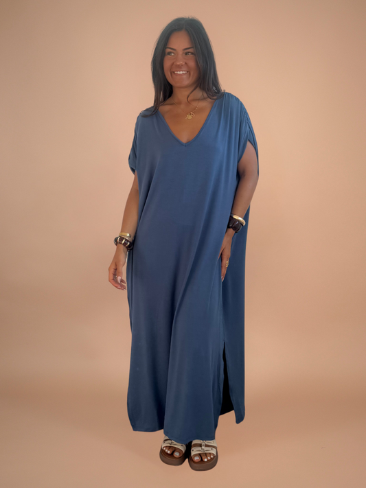 Robe t-shirt bleue - 1781