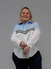 Chemise bicolore à détails