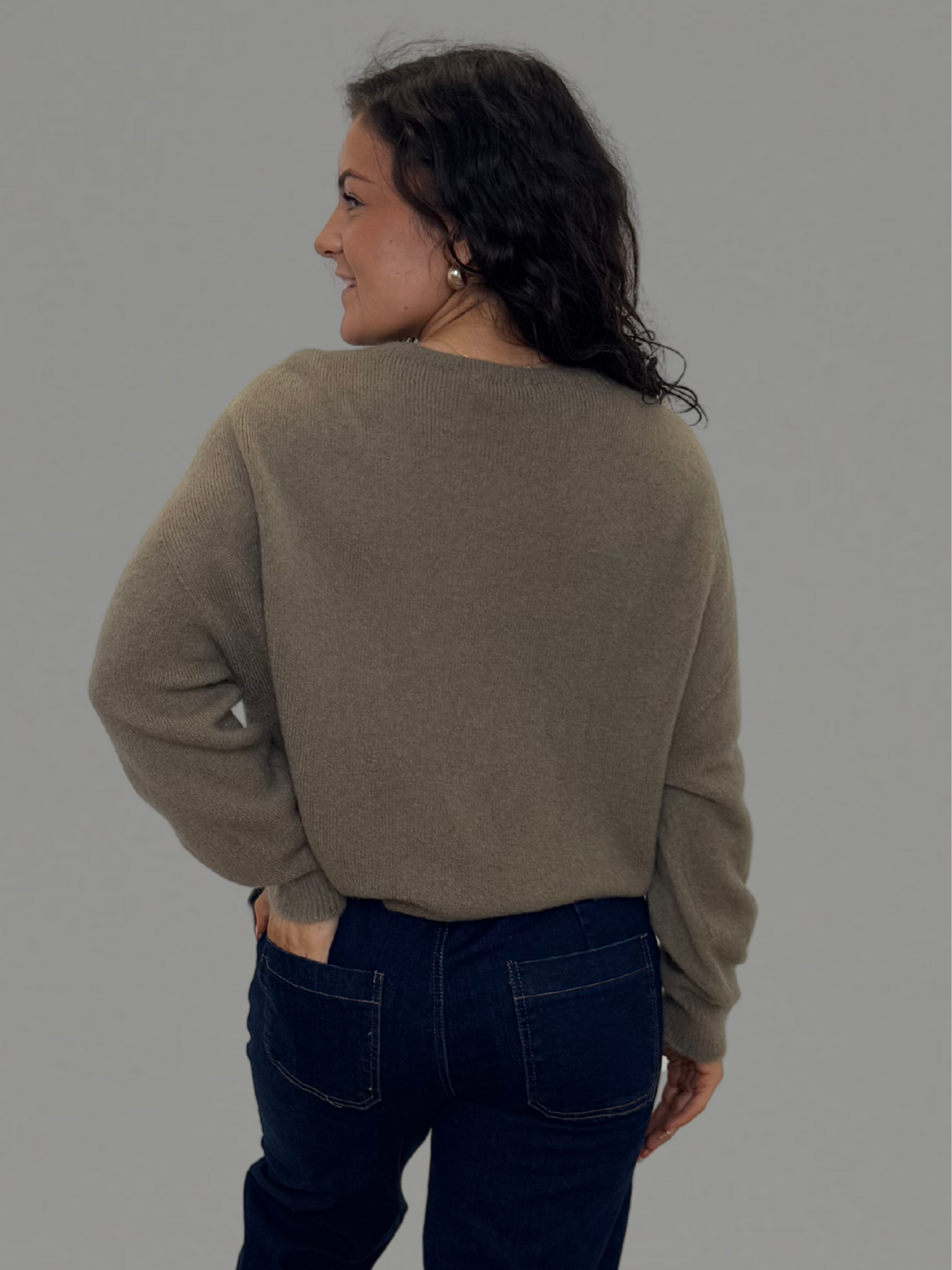 Pull oversize taupe - 1217