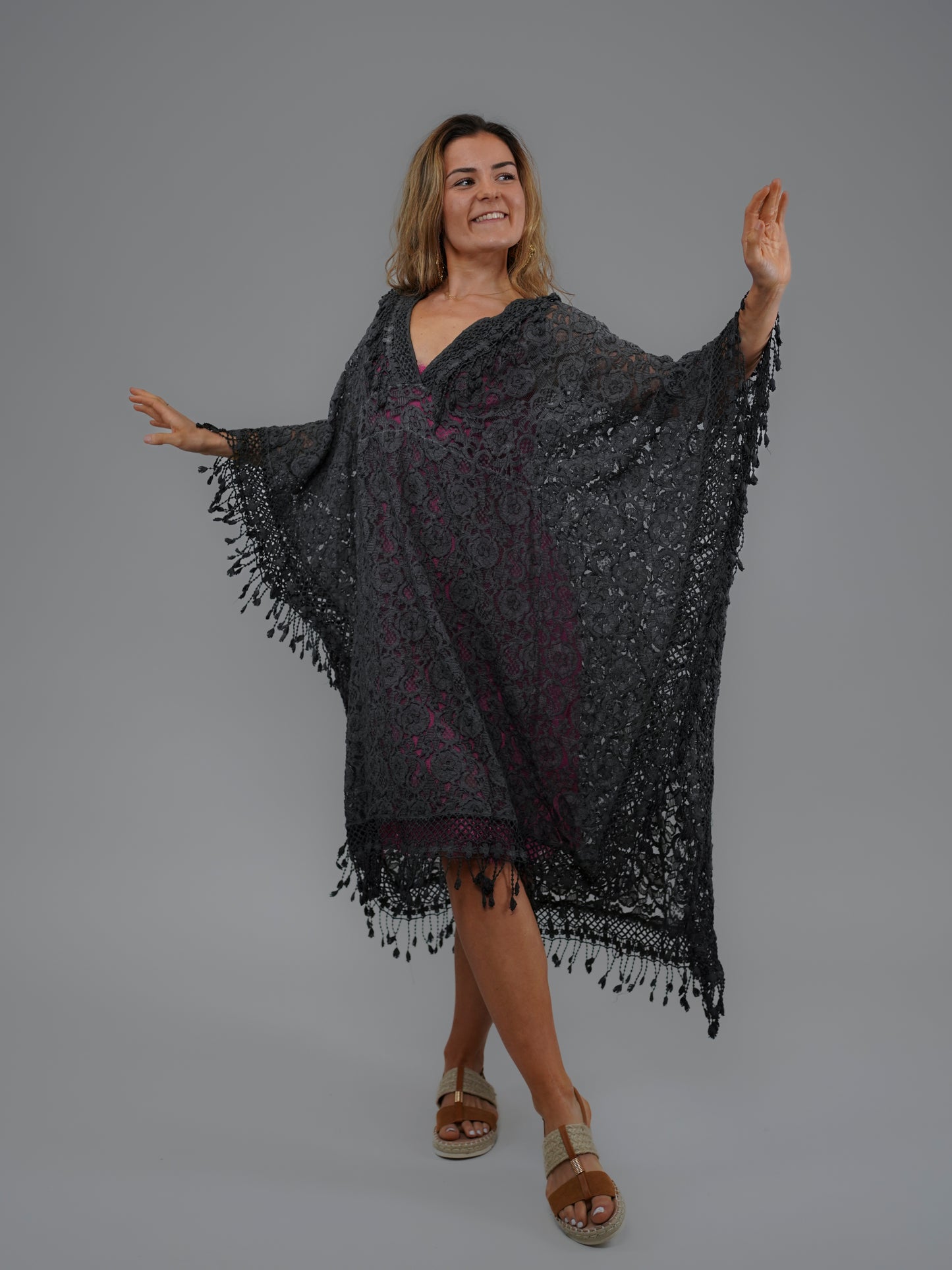 Tunique en dentelle anthra - 1062