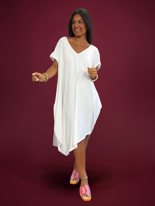 Robe t-shirt blanche - 1786