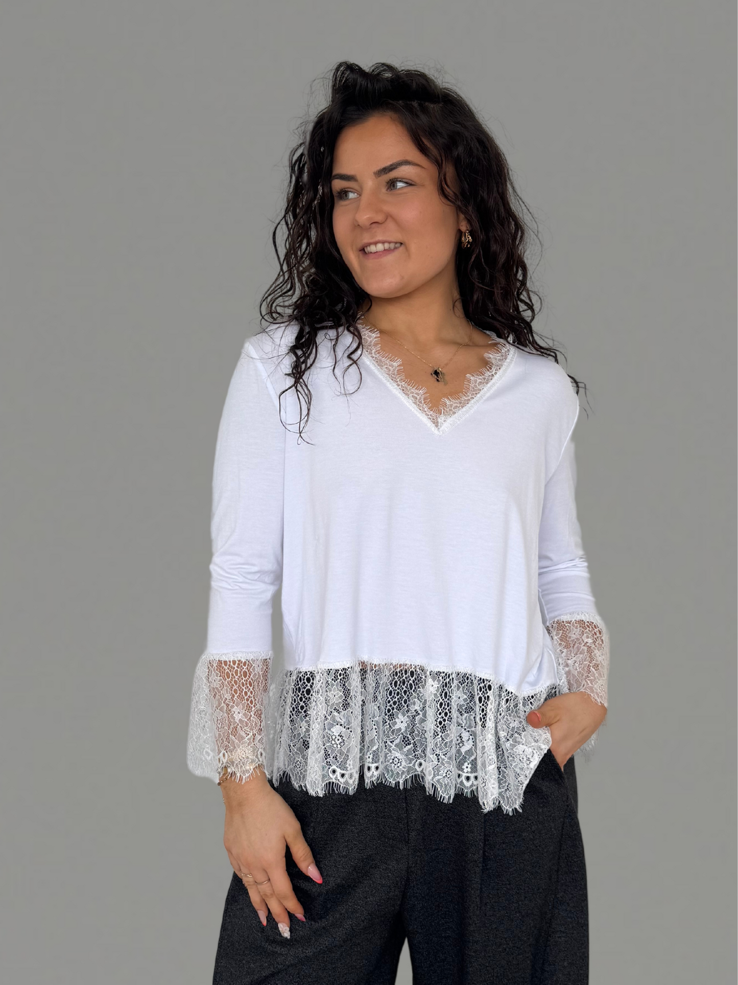 Top dentelle blanc - 1500