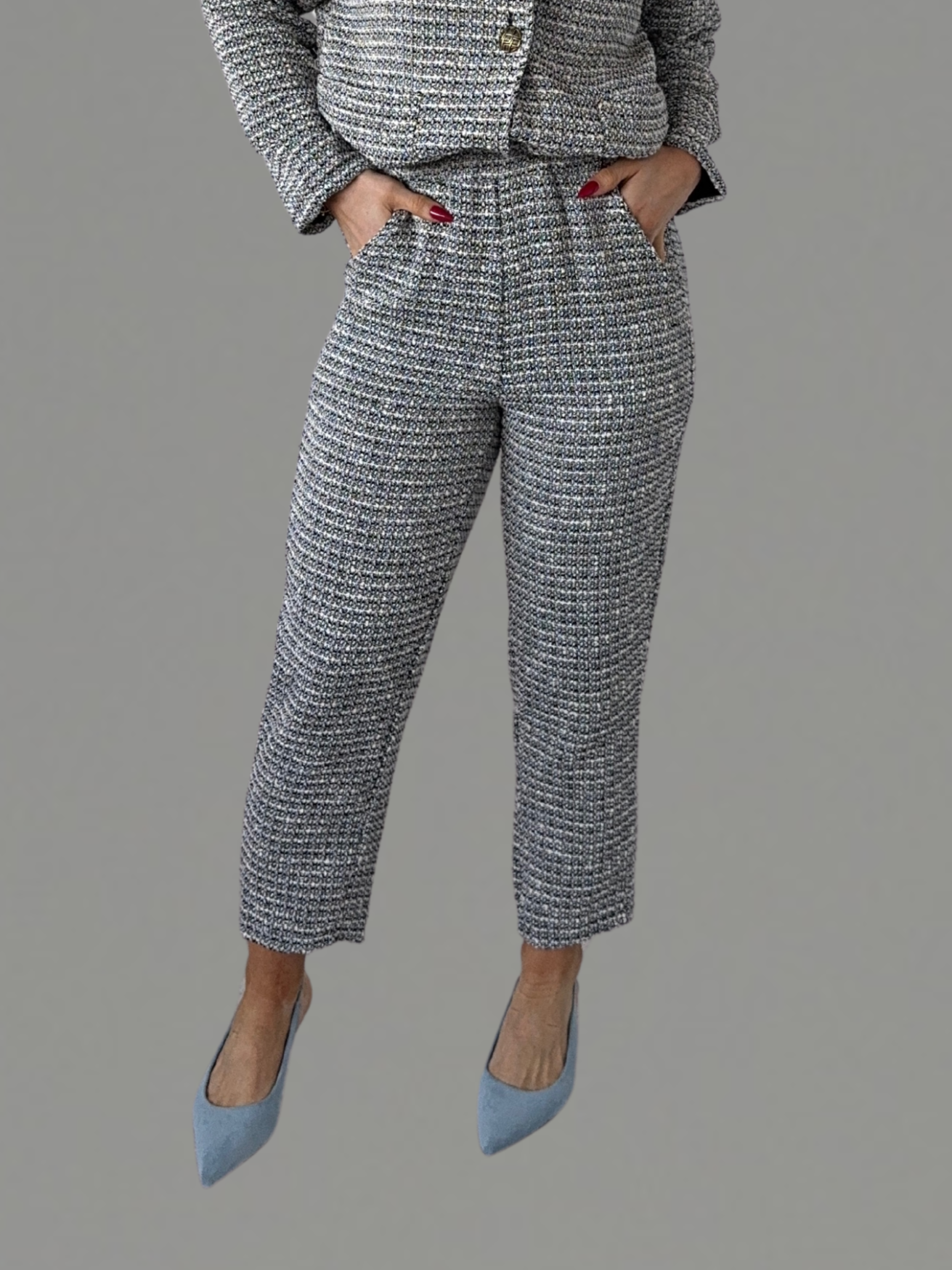 Pantalon en tweed noir - 1411