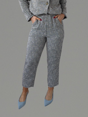 Pantalon en tweed noir