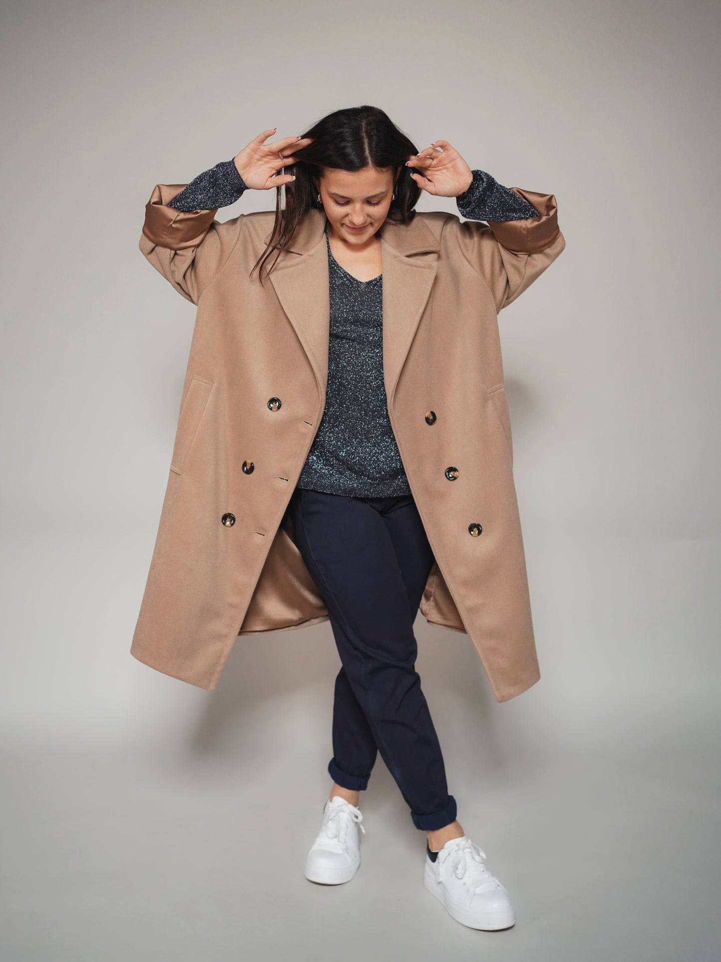 Manteau oversize camel -1703